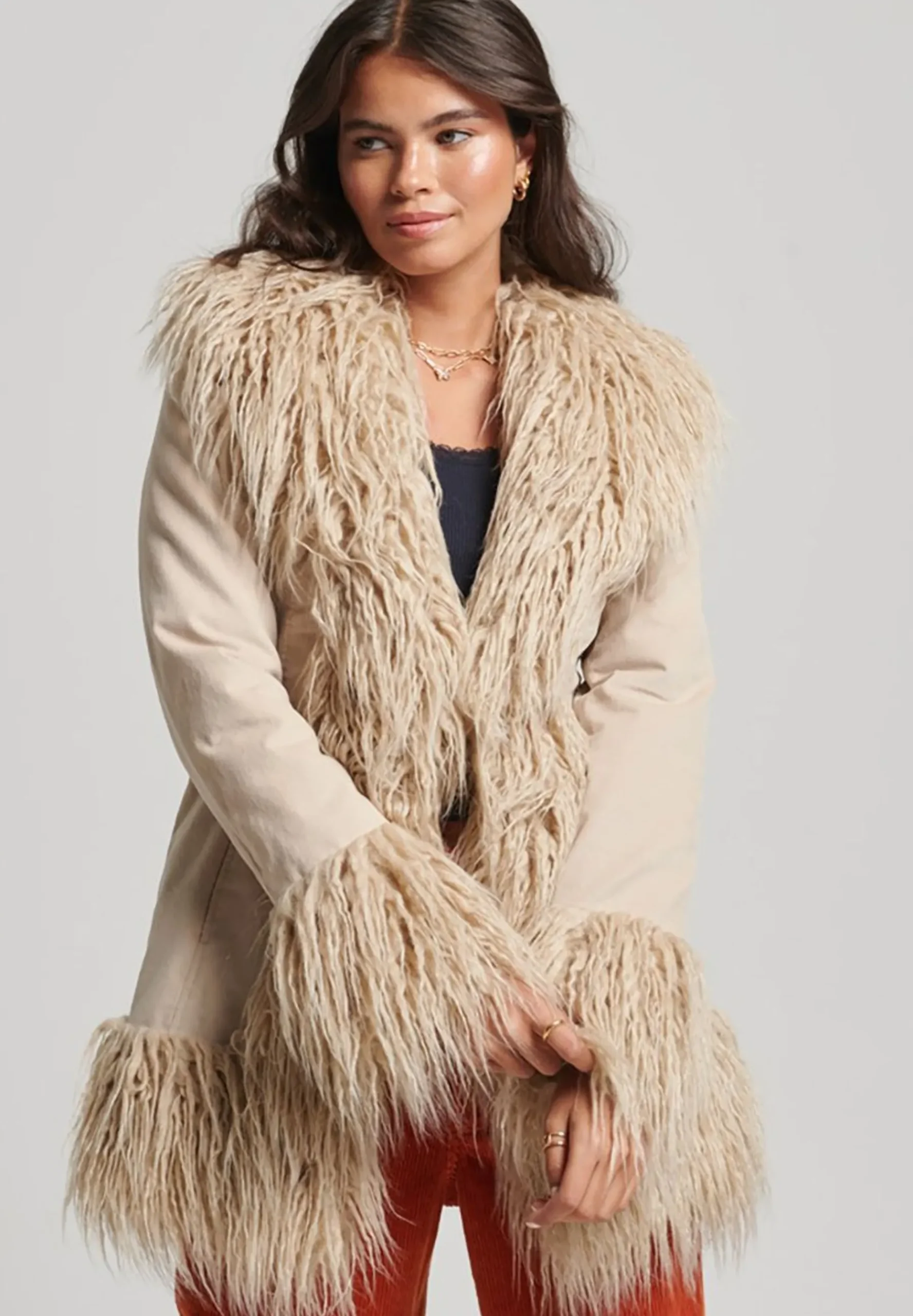 Afghan - Manteau Court|Superdry Outlet
