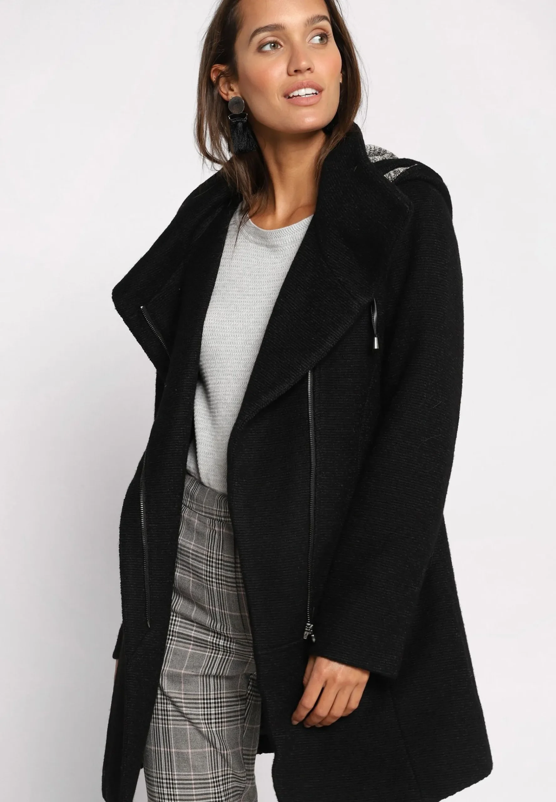 Asymmetrisch Geschwungener - Manteau Court|Cache Cache Cheap