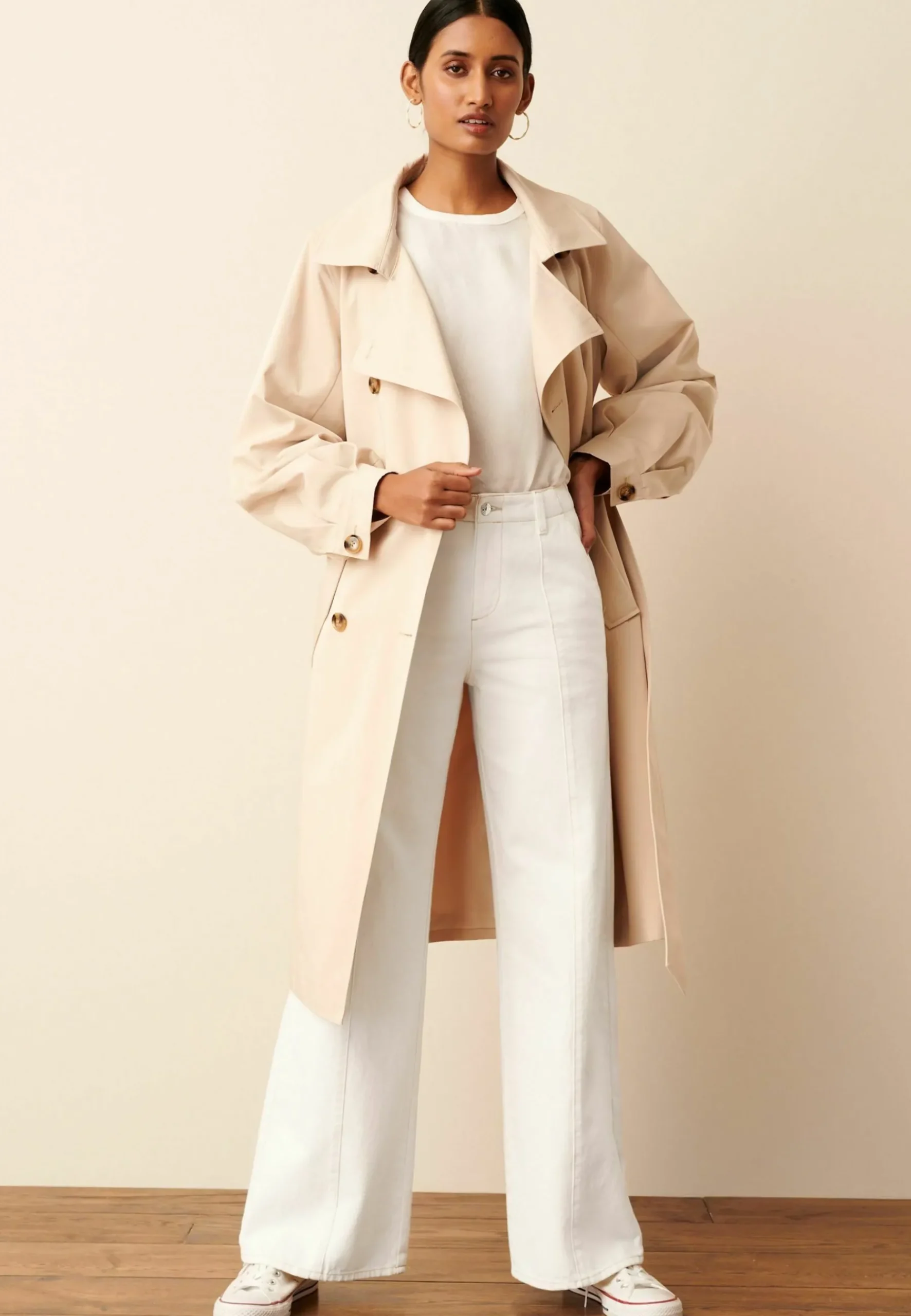 Balloon Sleeve Belted Trench Coat - Trench|Next Hot