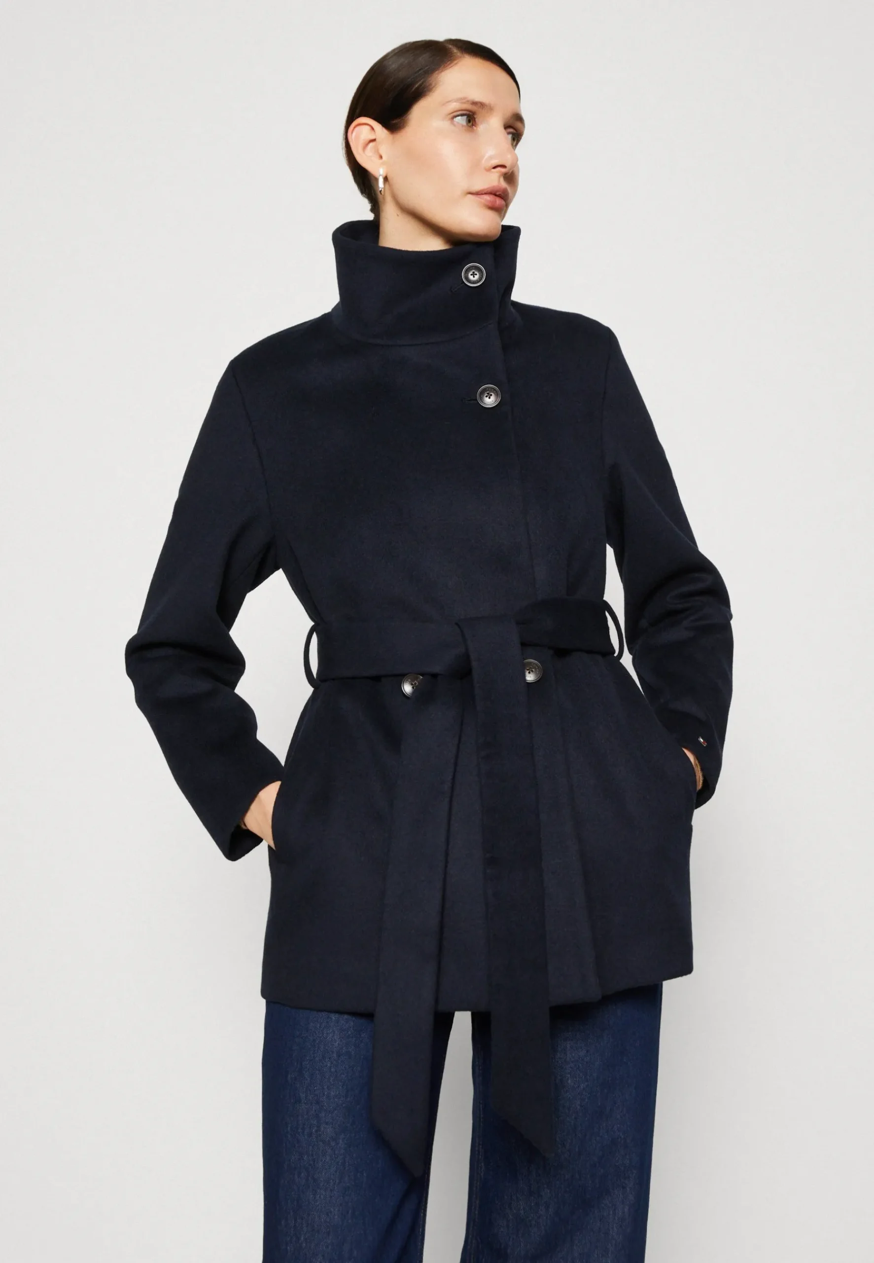 Belted Funnel - Manteau Court|Tommy Hilfiger Flash Sale