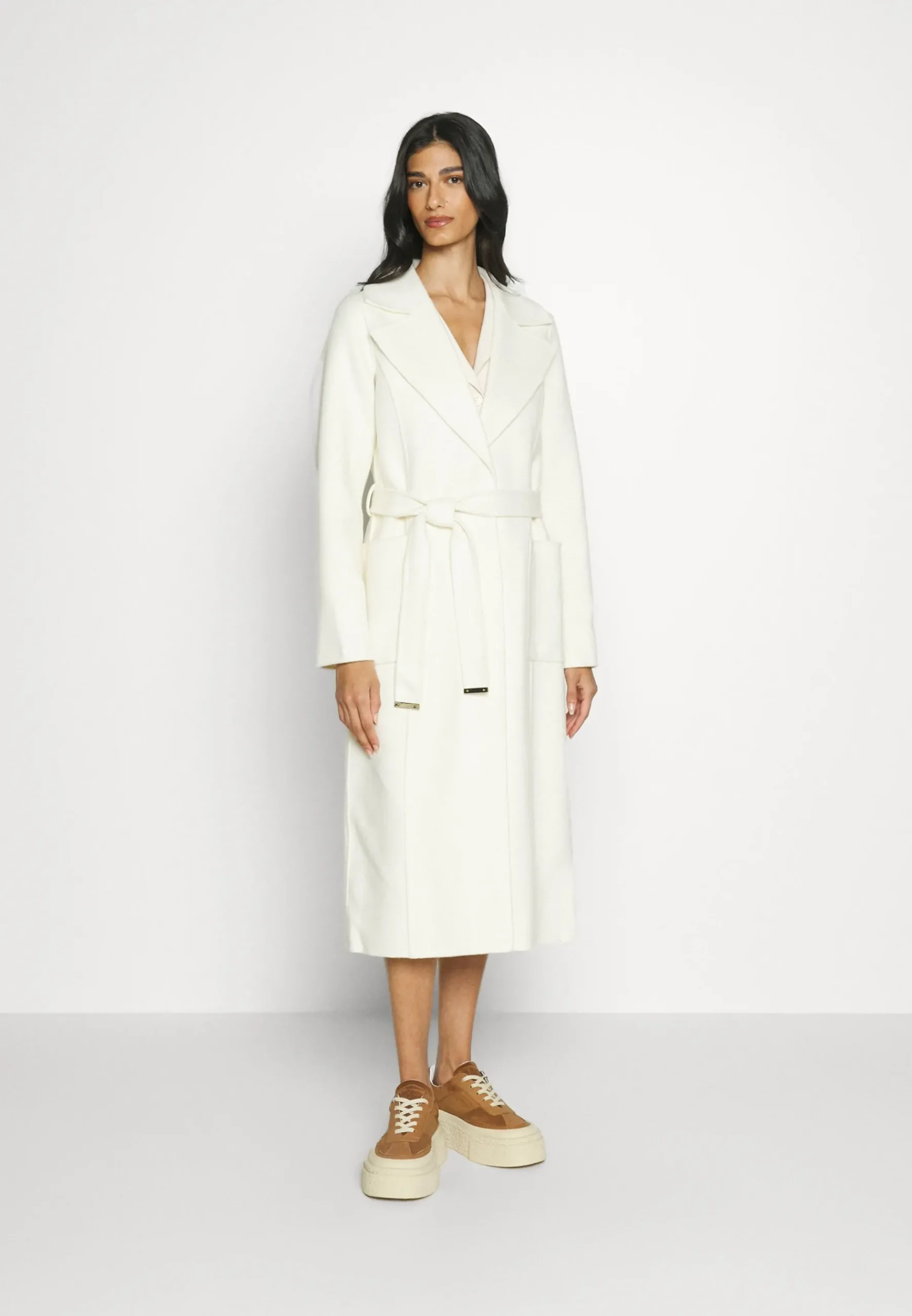 Belted Wrap Style Face Coat - Manteau Classique|MICHAEL Michael Kors Clearance