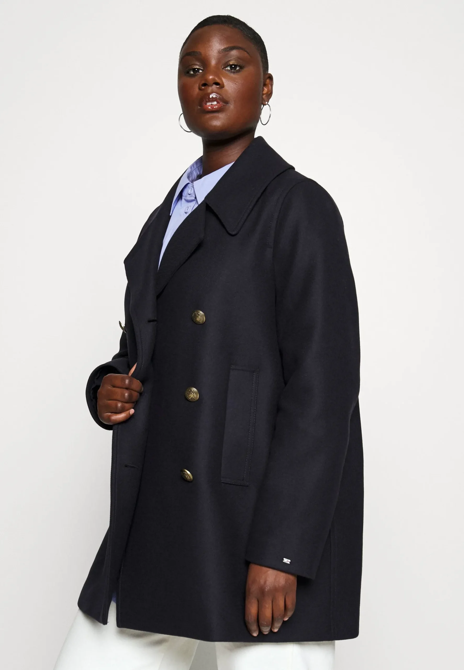 Blend Classic Peacoat Plus Size - Manteau Classique|Tommy Hilfiger Curve Discount