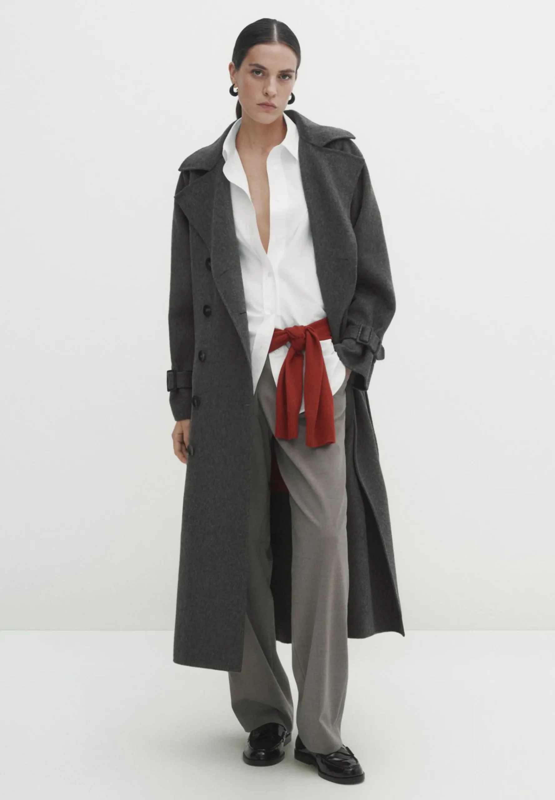 Blend Double-Breasted - Trench|Massimo Dutti Outlet