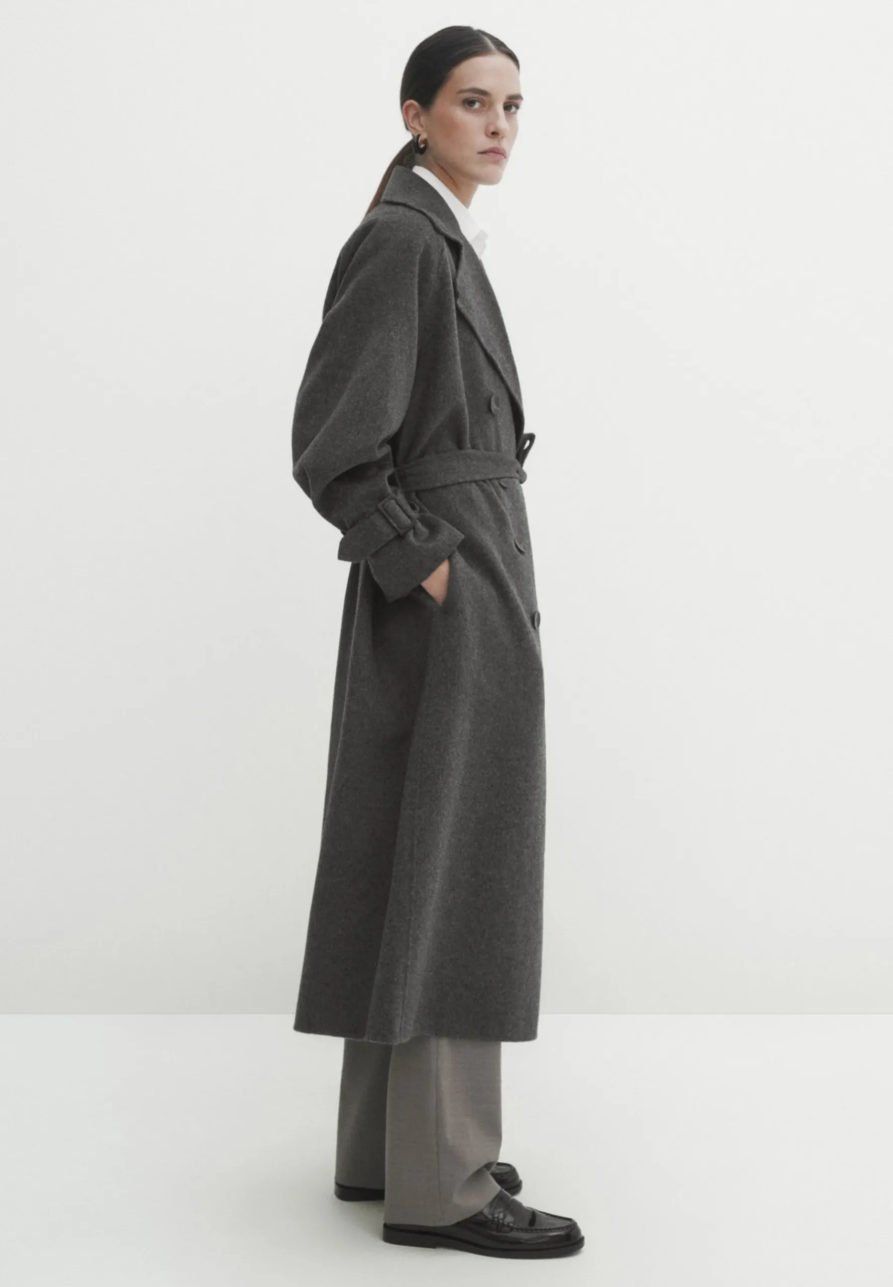Blend Double-Breasted - Trench|Massimo Dutti Outlet