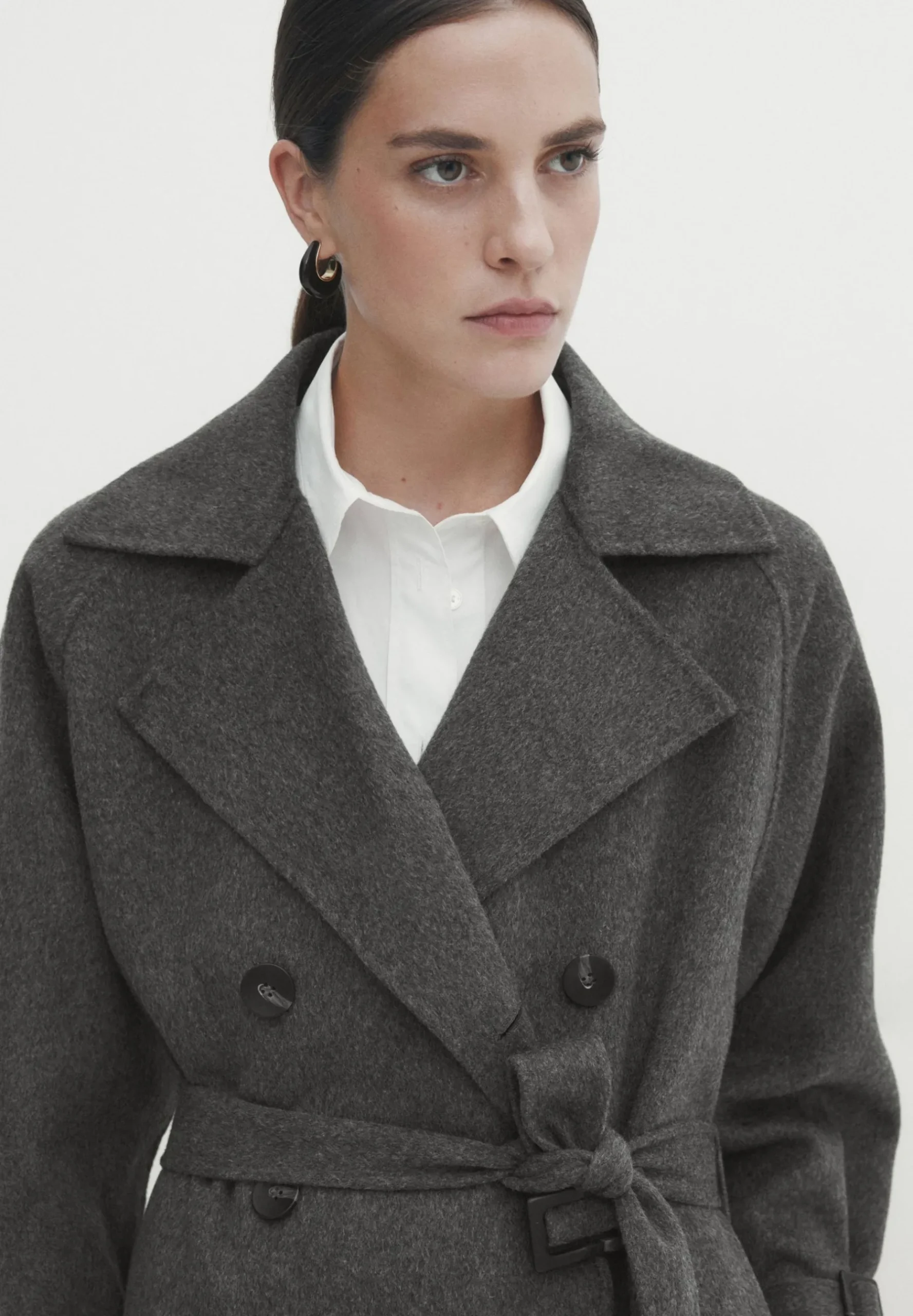 Blend Double-Breasted - Trench|Massimo Dutti Outlet