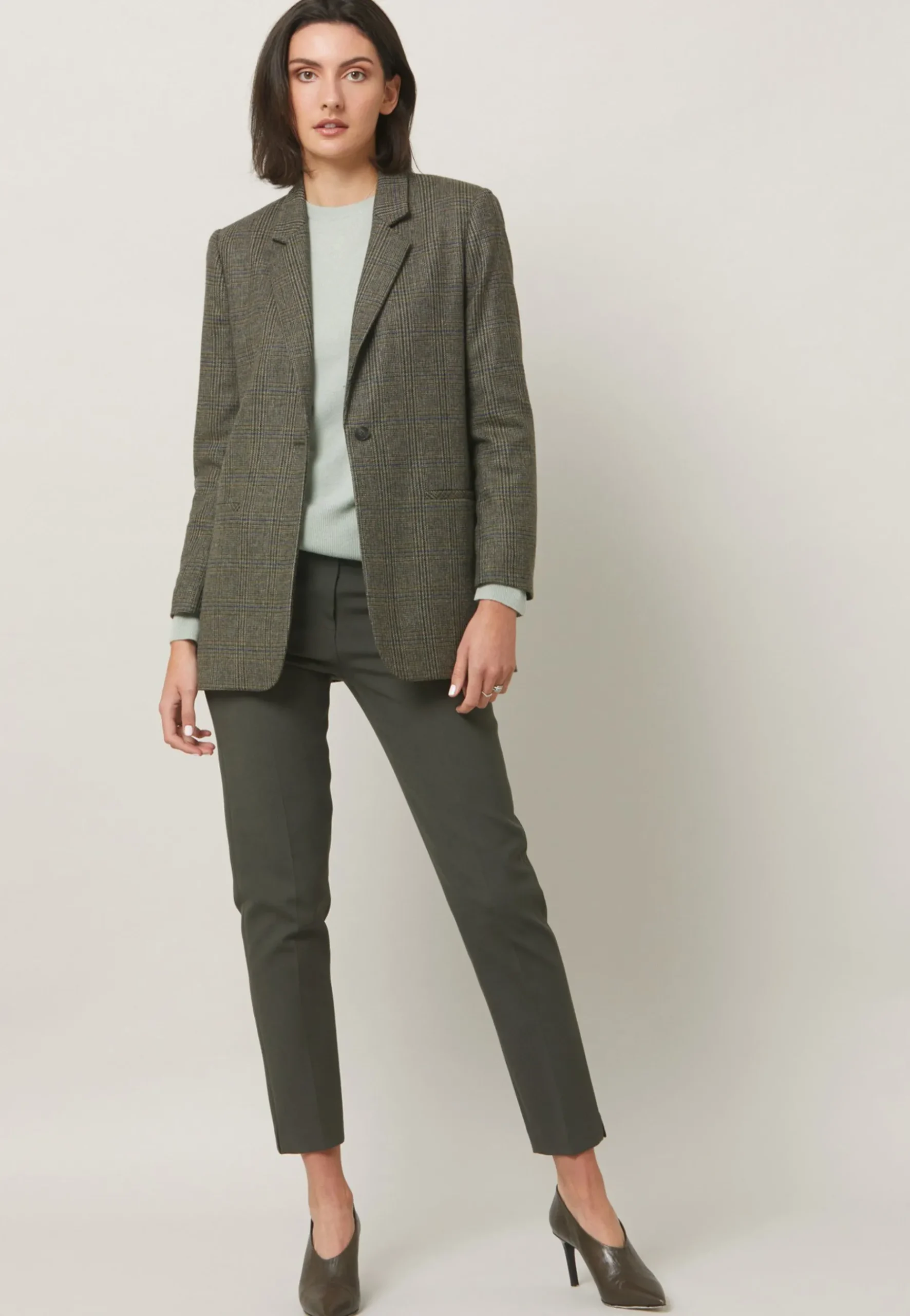 Cassie Magee Tweed Check - Manteau Court|Helen McAlinden Dublin Best