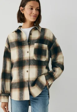 Check Long Sleeve - Manteau Court|Next Hot