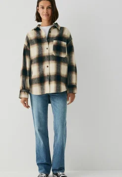 Check Long Sleeve - Manteau Court|Next Hot