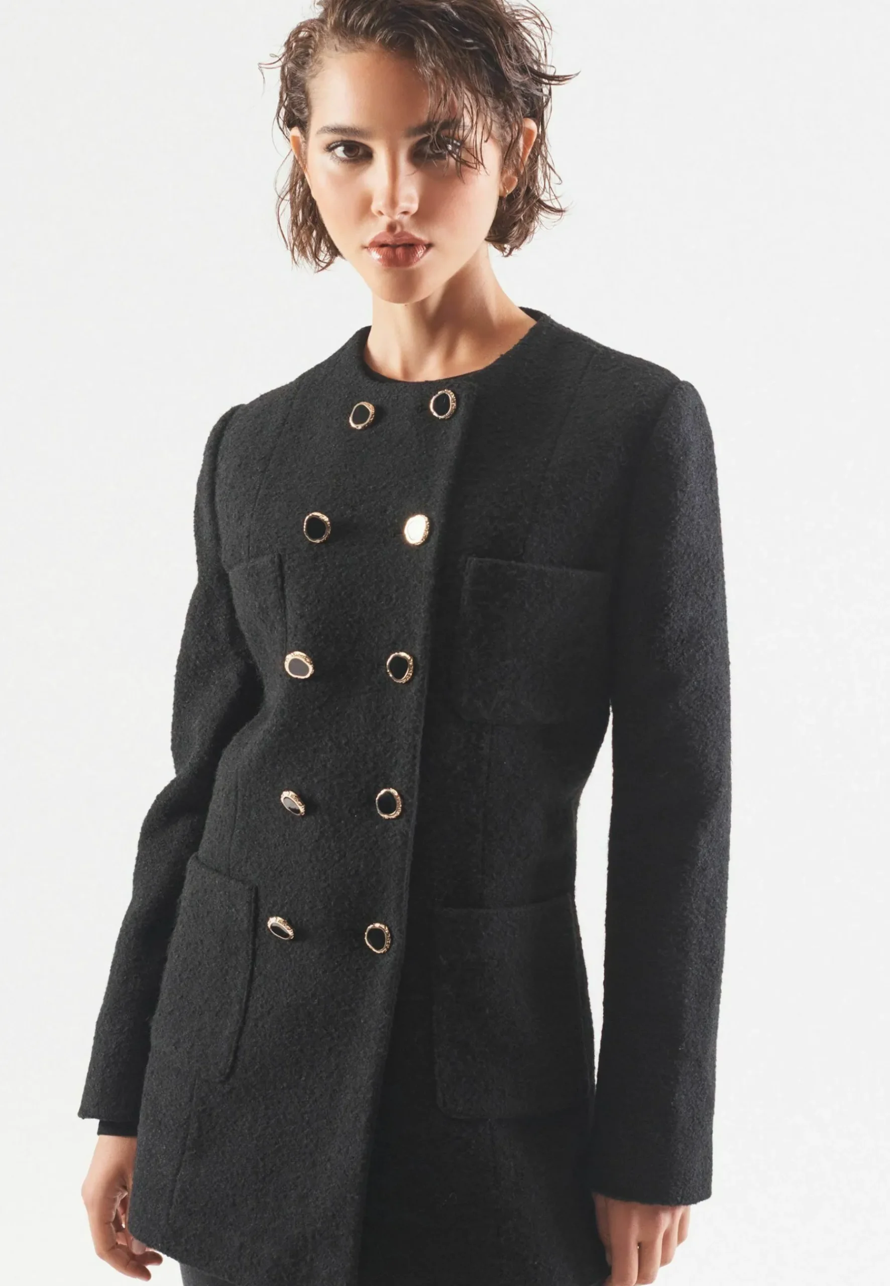 Collarless Coat - Manteau Court|Next Online