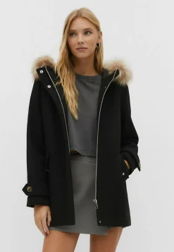 Cropped Felt Texture - Manteau Court|Stradivarius Cheap