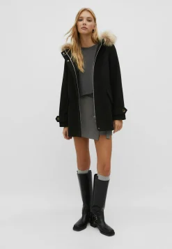 Cropped Felt Texture - Manteau Court|Stradivarius Cheap