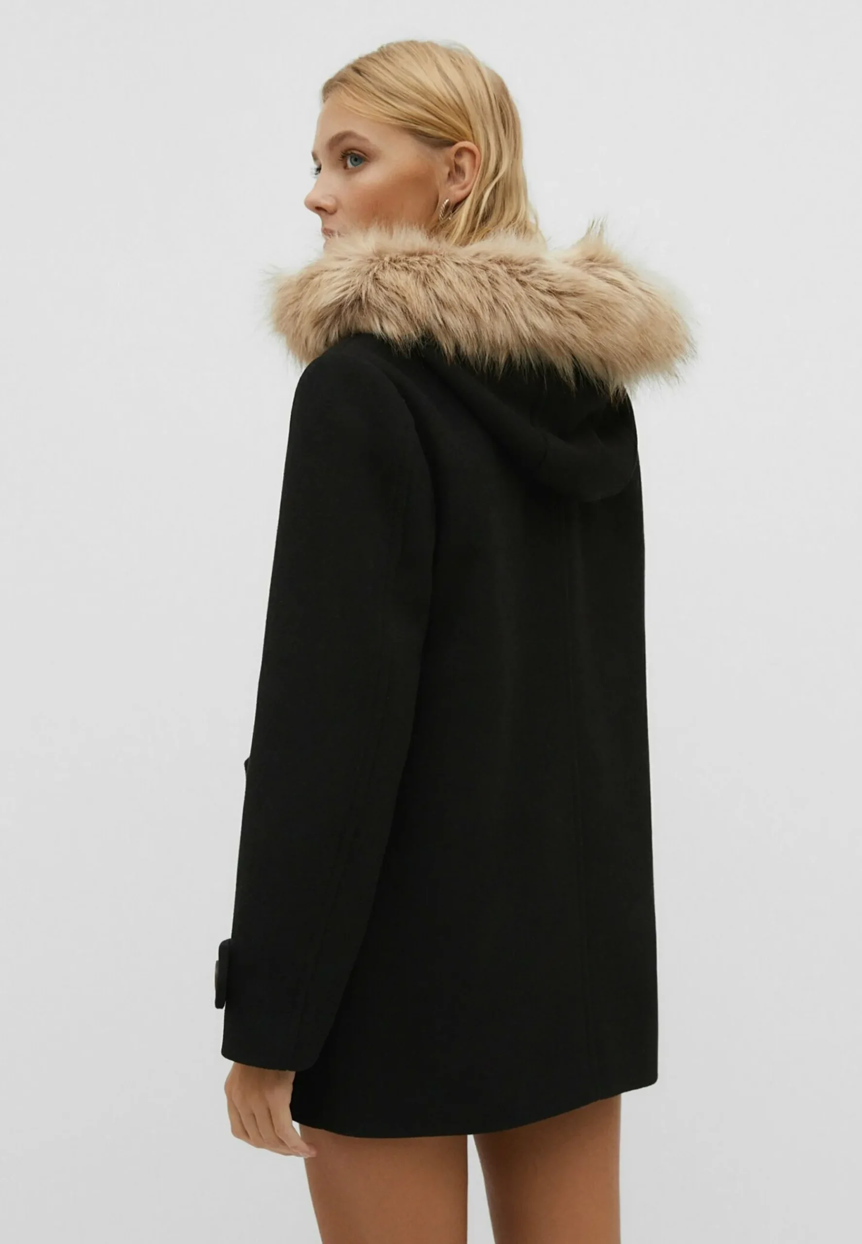 Cropped Felt Texture - Manteau Court|Stradivarius Cheap