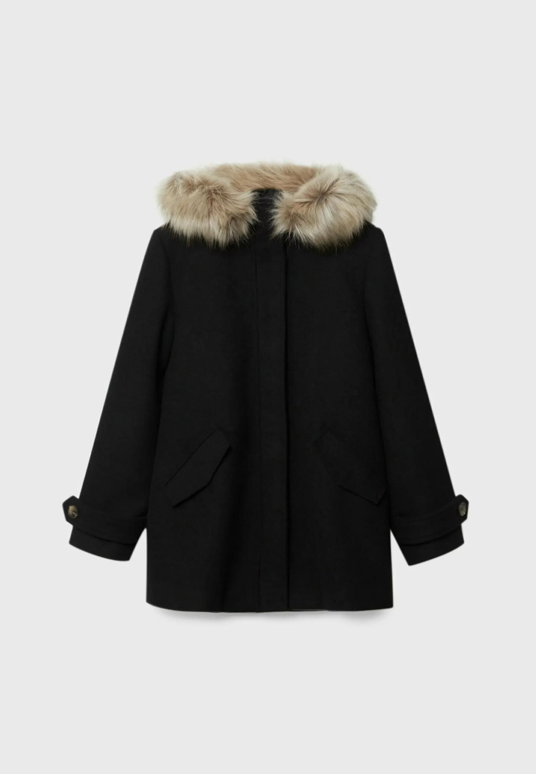 Cropped Felt Texture - Manteau Court|Stradivarius Cheap