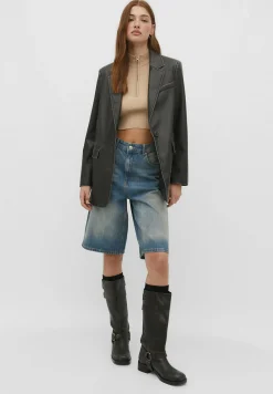 Distressed - Manteau Court|Stradivarius Cheap