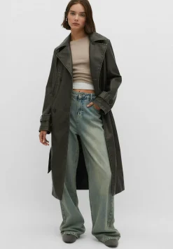 Distressed-Effect - Trench|Stradivarius Fashion