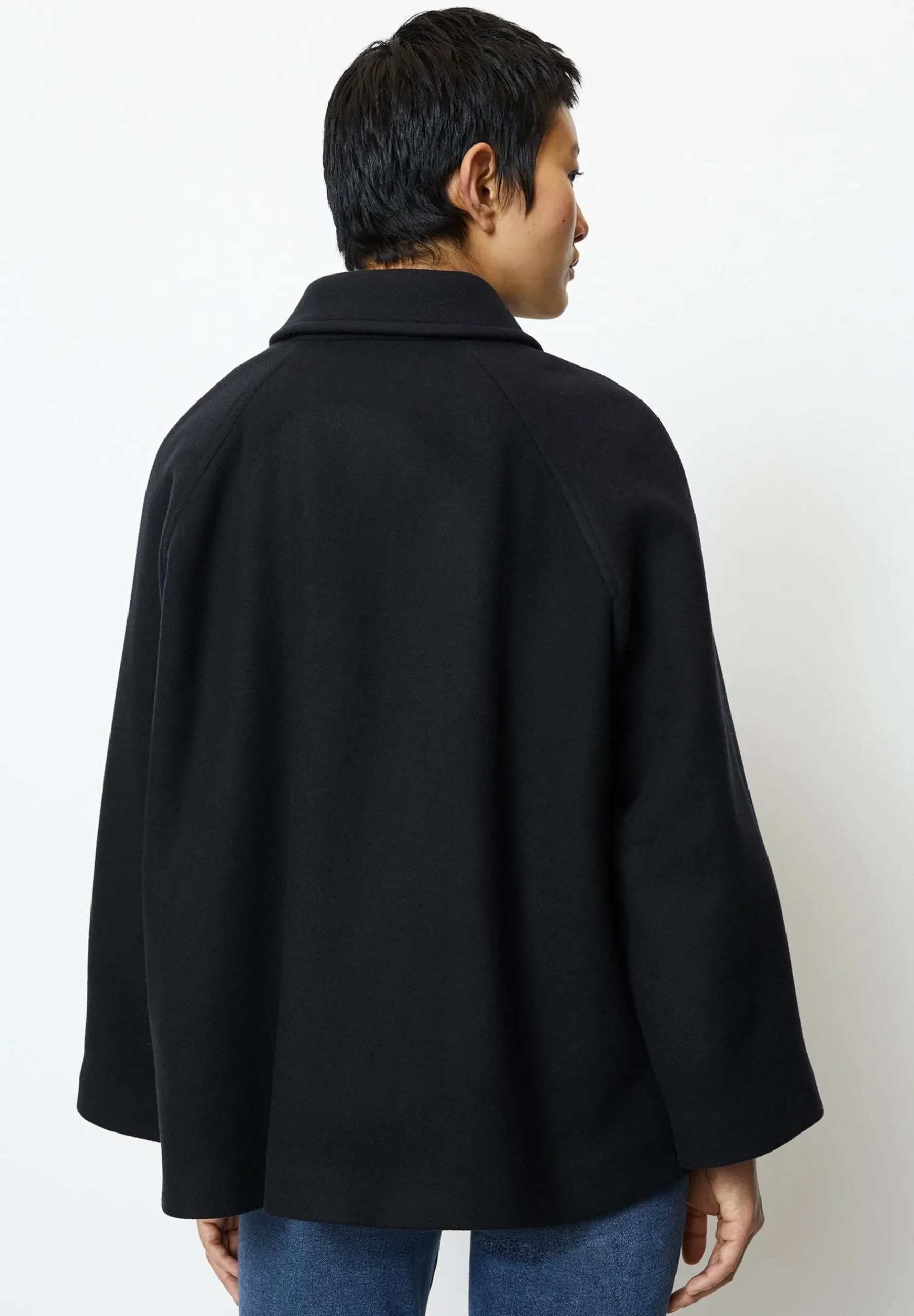 Double Breasted Lapel Collar Welt Pockets - Manteau Court|Marc O'Polo Cheap