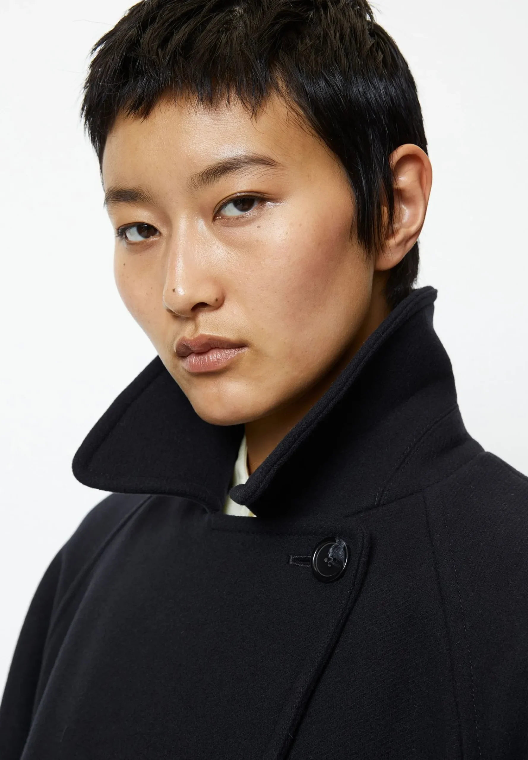 Double Breasted Lapel Collar Welt Pockets - Manteau Court|Marc O'Polo Cheap