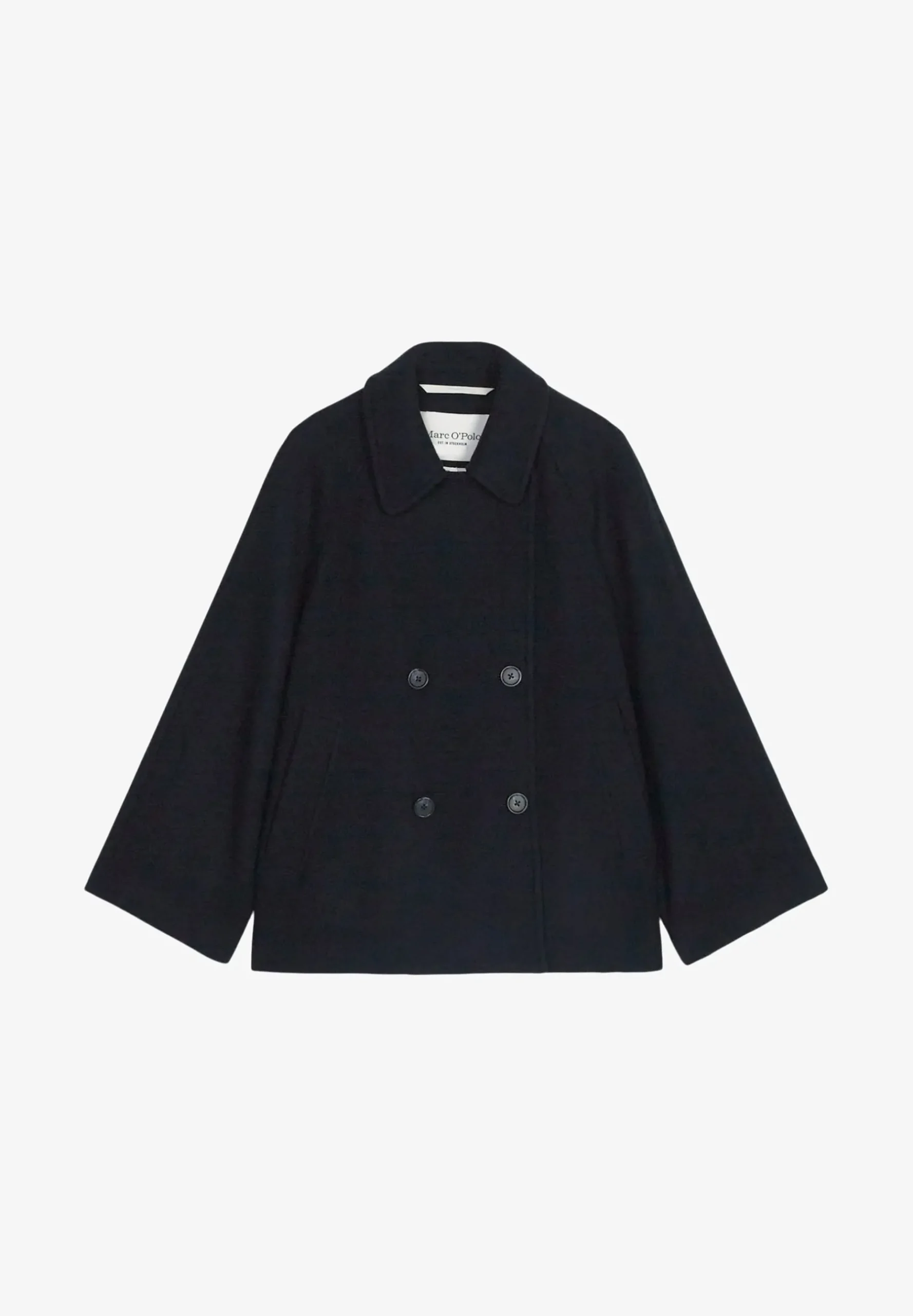 Double Breasted Lapel Collar Welt Pockets - Manteau Court|Marc O'Polo Cheap