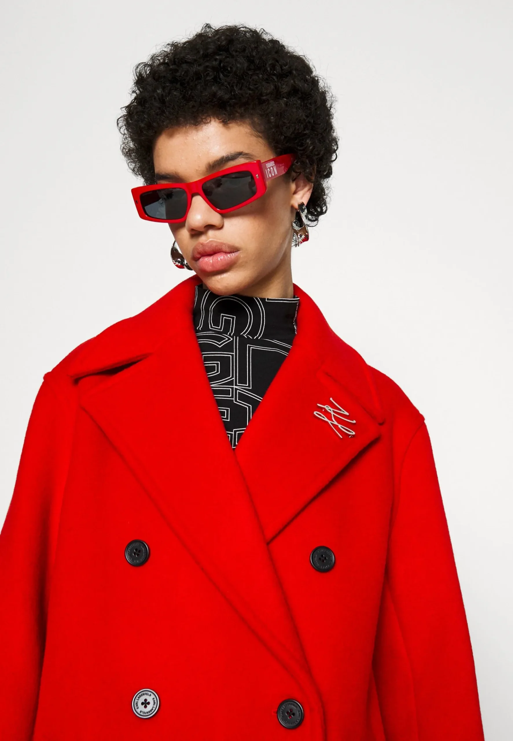 Double Breasted Soft Coat - Manteau Classique|KARL LAGERFELD New