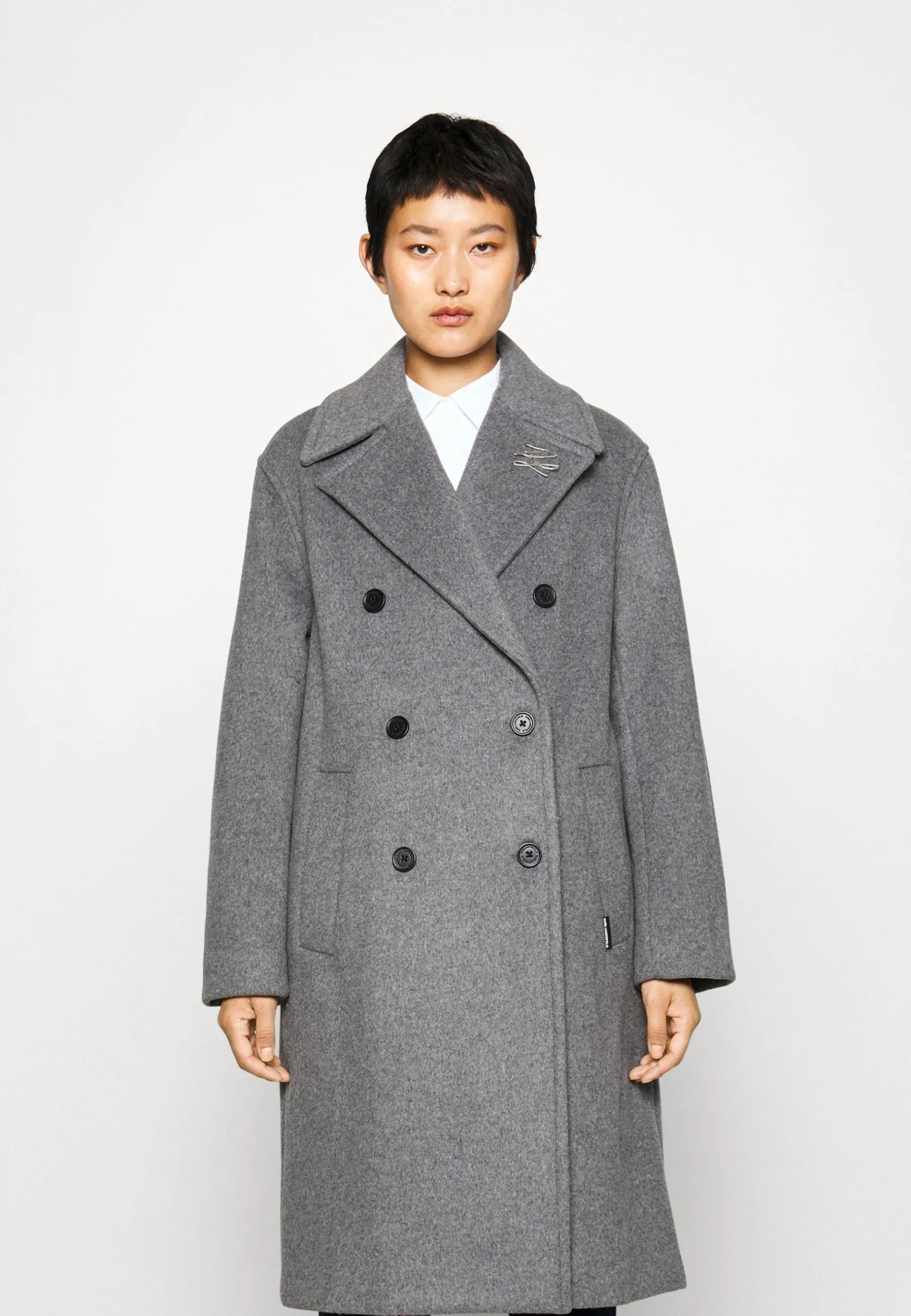 Double Breasted Soft Coat - Manteau Classique|KARL LAGERFELD New