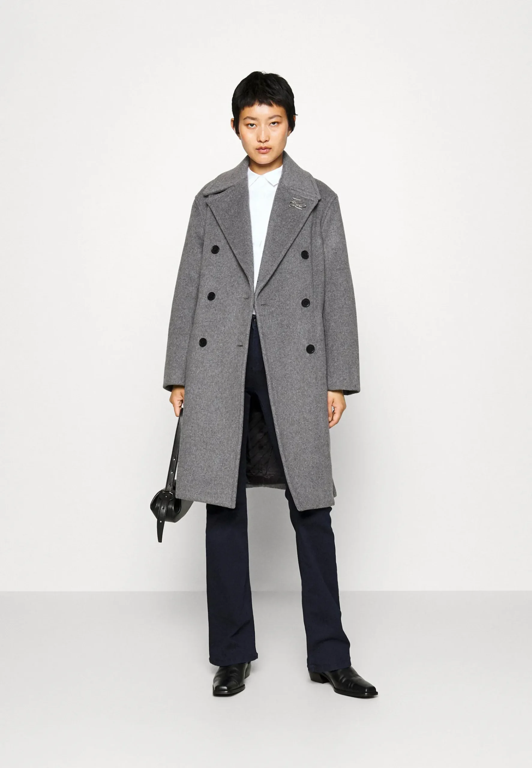 Double Breasted Soft Coat - Manteau Classique|KARL LAGERFELD New