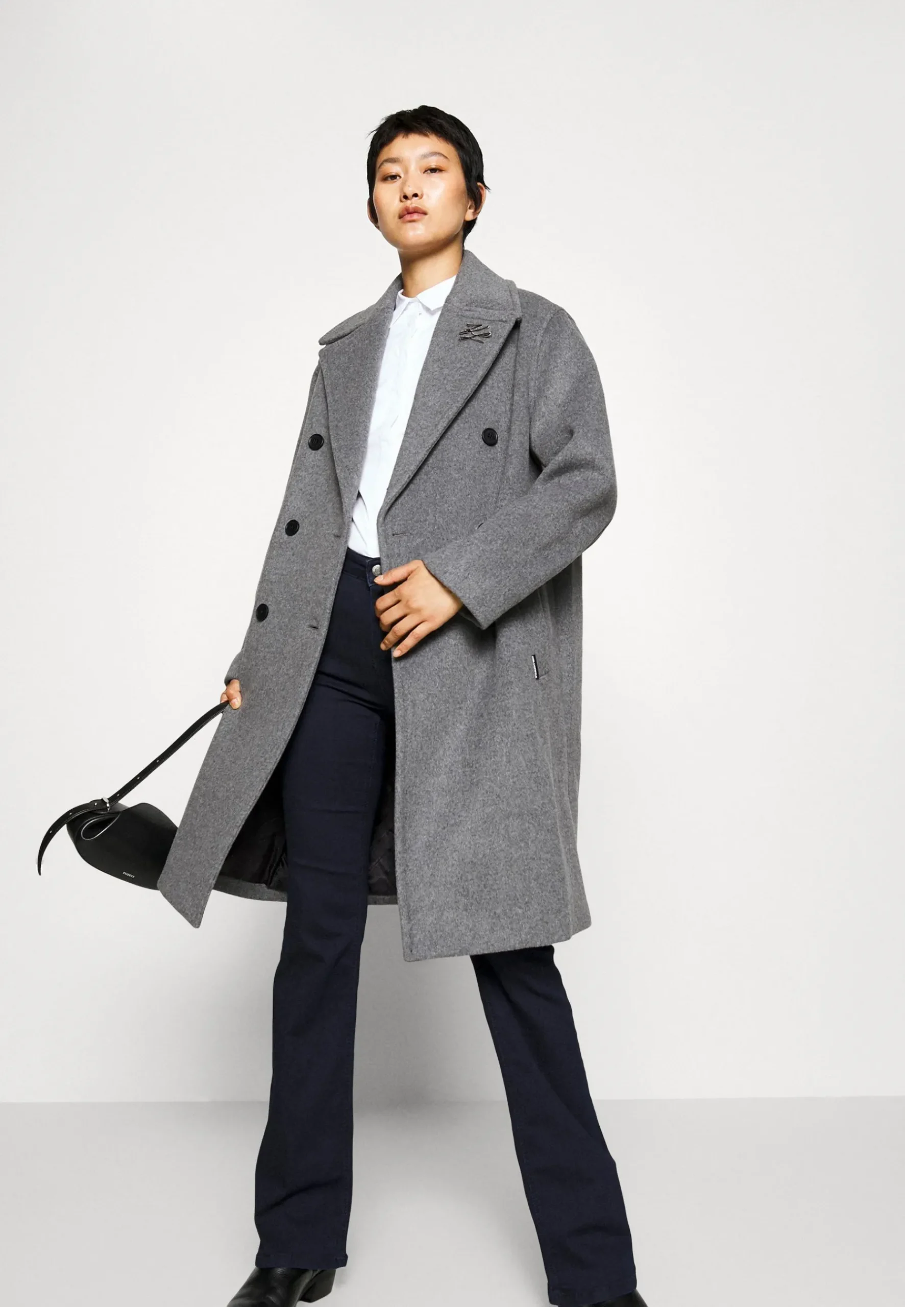 Double Breasted Soft Coat - Manteau Classique|KARL LAGERFELD New