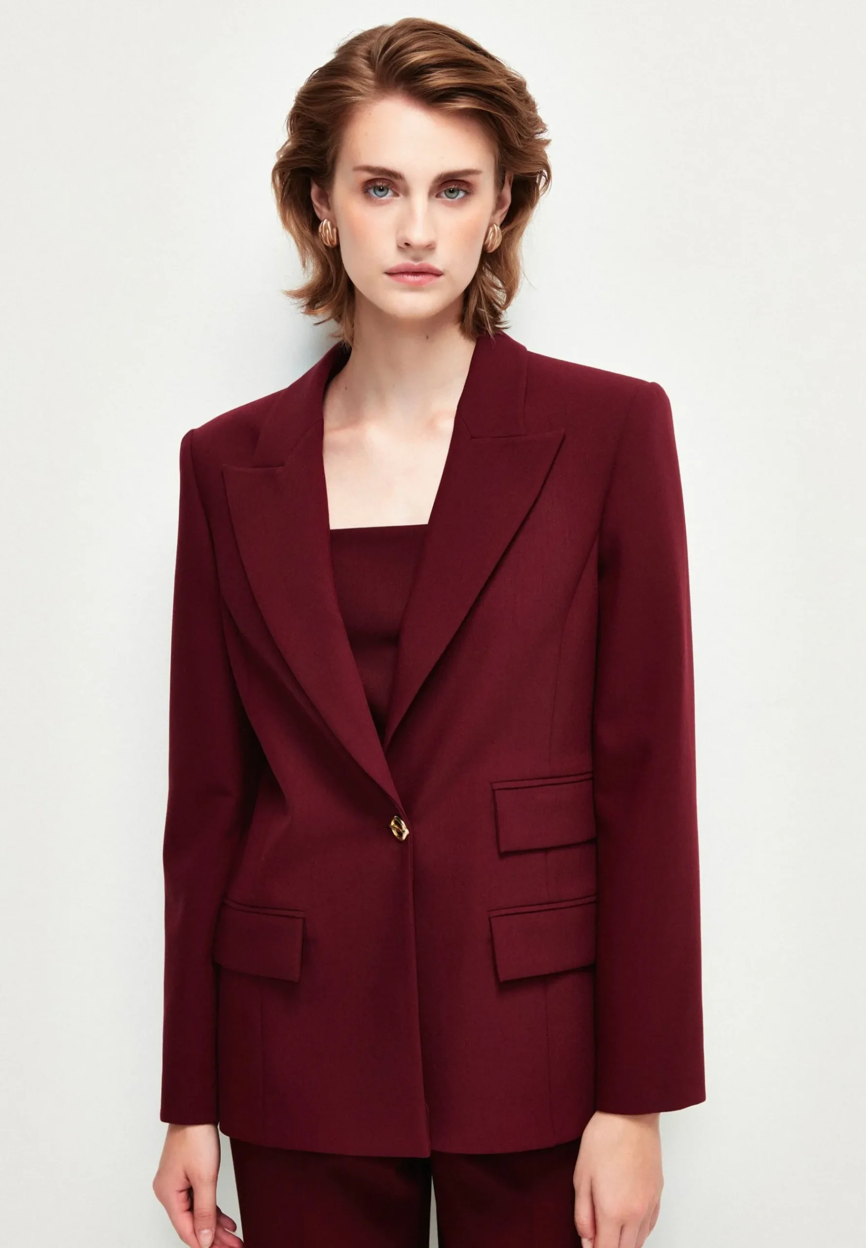 Double Breasted With Pockets. - Manteau Court|adL Clearance