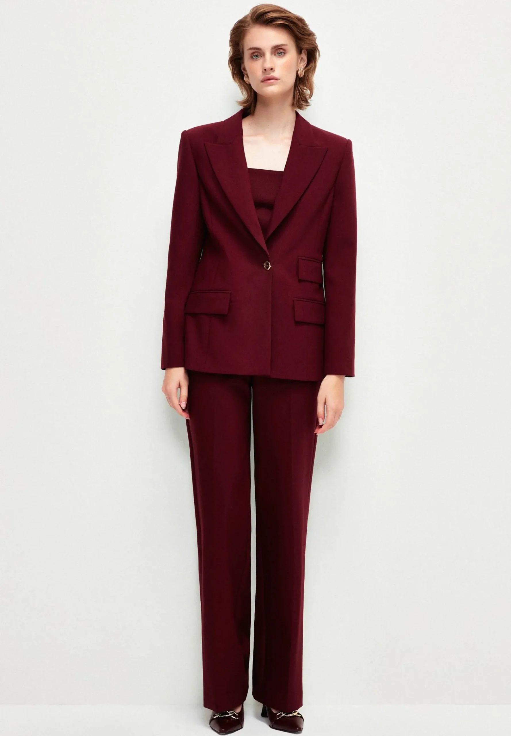 Double Breasted With Pockets. - Manteau Court|adL Clearance