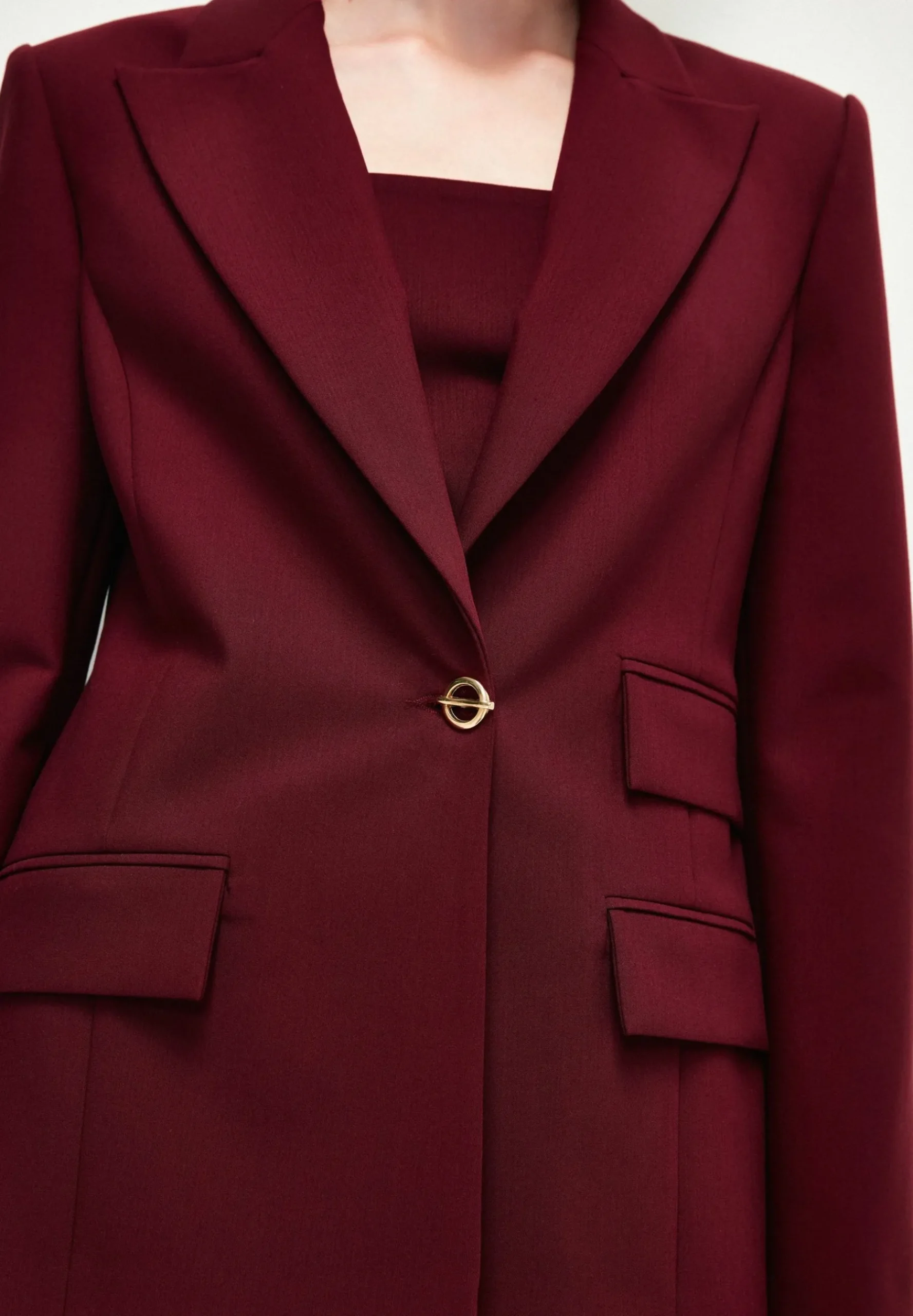 Double Breasted With Pockets. - Manteau Court|adL Clearance