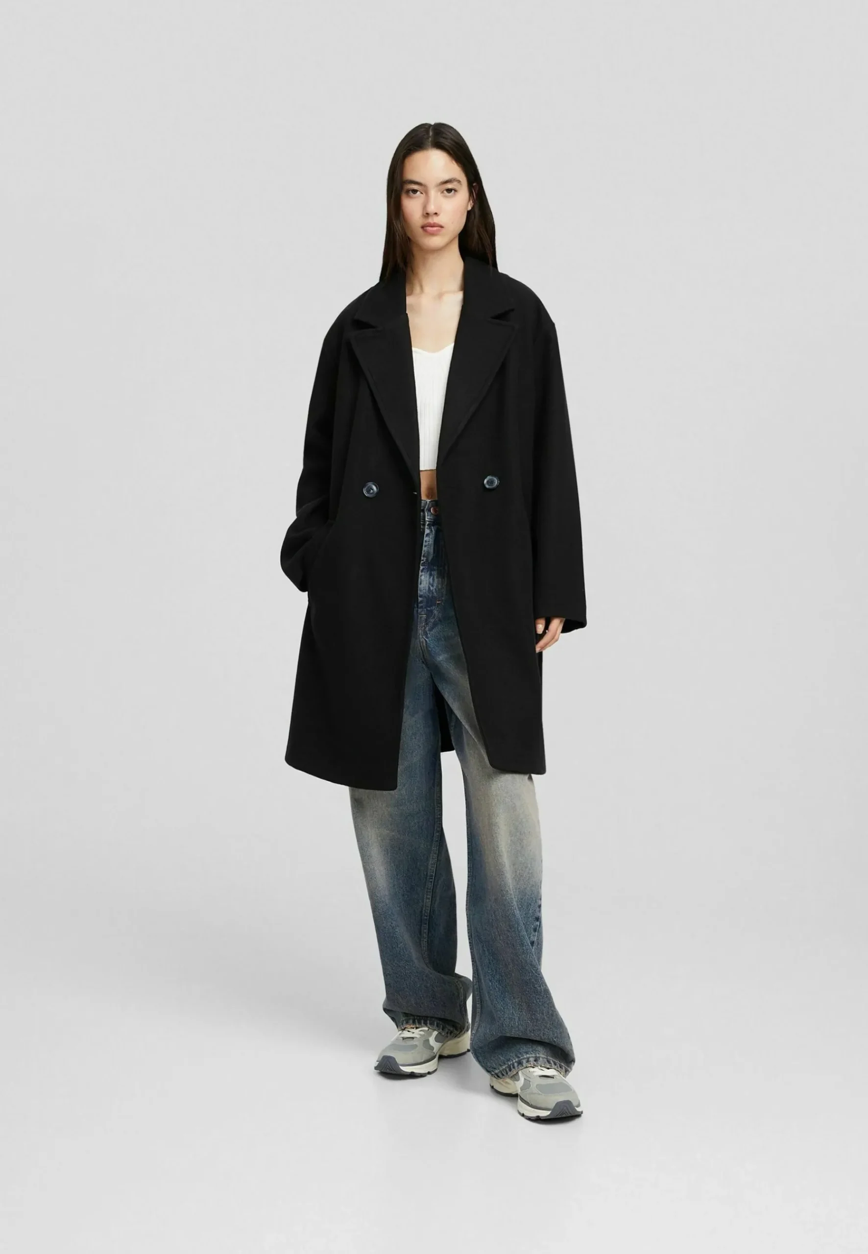 Double-Breasted Two-Button - Manteau Classique|Bershka Shop
