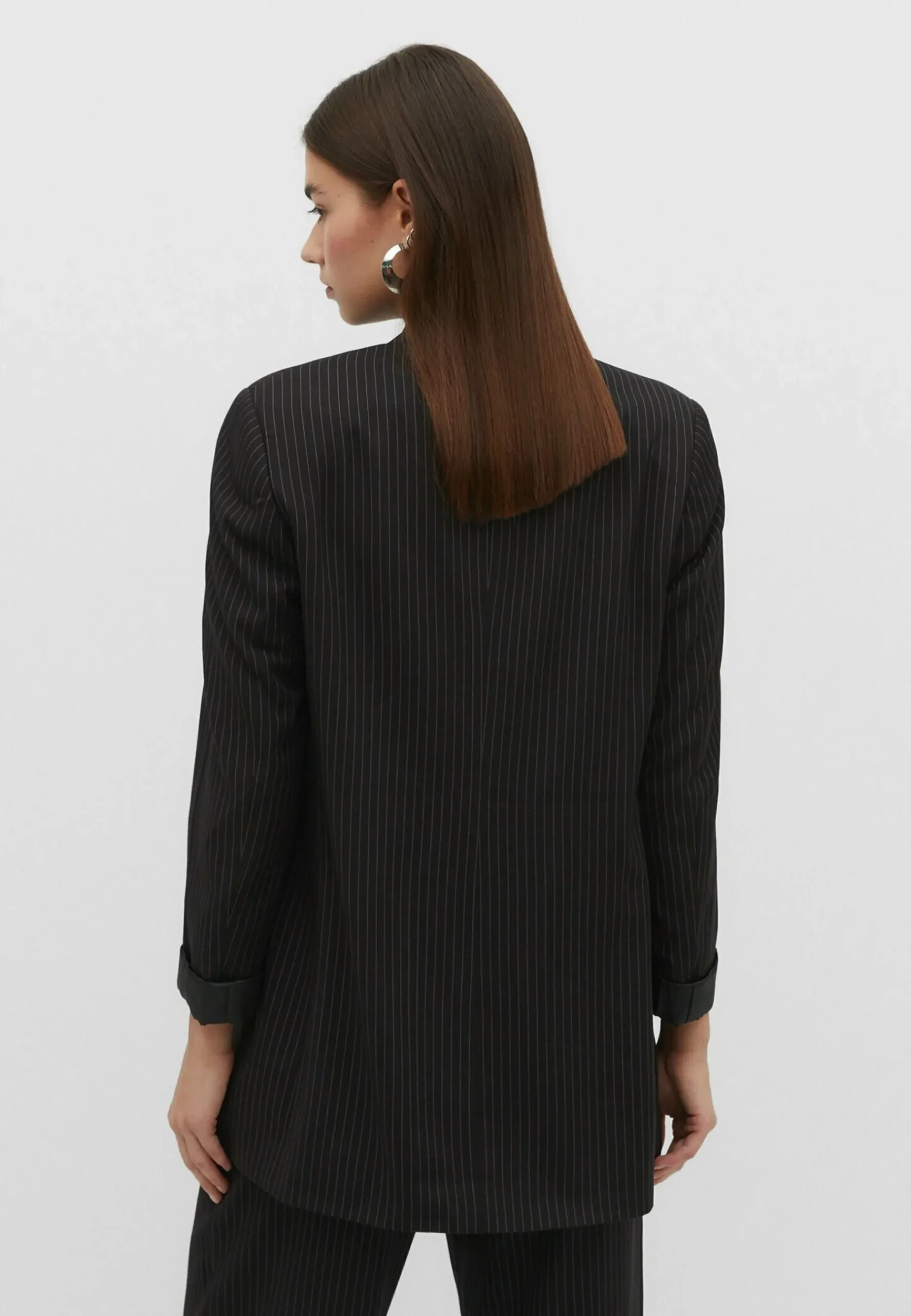 Flowing Open Pinstripe - Manteau Court|Stradivarius Cheap