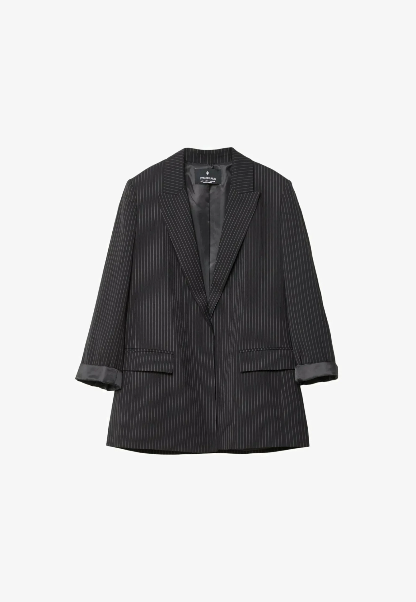 Flowing Open Pinstripe - Manteau Court|Stradivarius Cheap