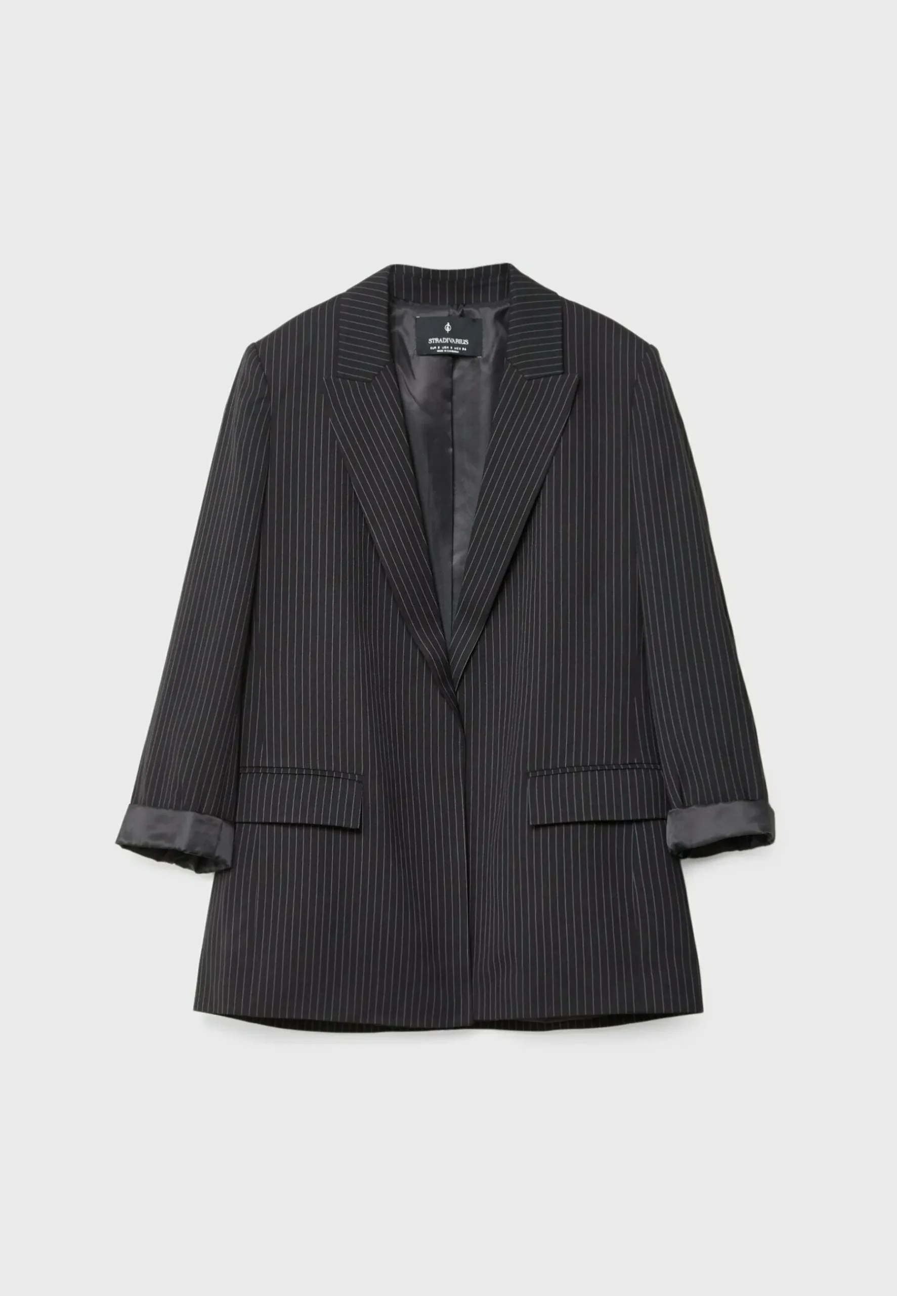 Flowing Open Pinstripe - Manteau Court|Stradivarius Cheap