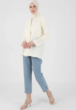Fully Lined Double Breasted Refka - Manteau Court|Modanisa Cheap