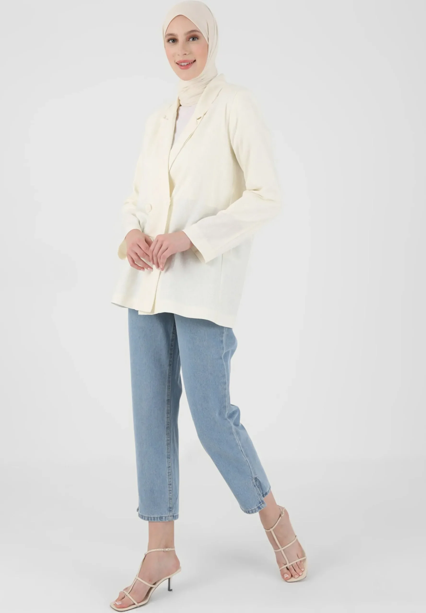 Fully Lined Double Breasted Refka - Manteau Court|Modanisa Cheap