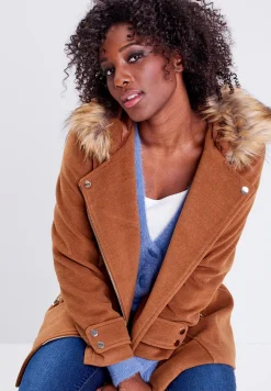 Gerader Mit Kapuze - Manteau Court|Cache Cache Online
