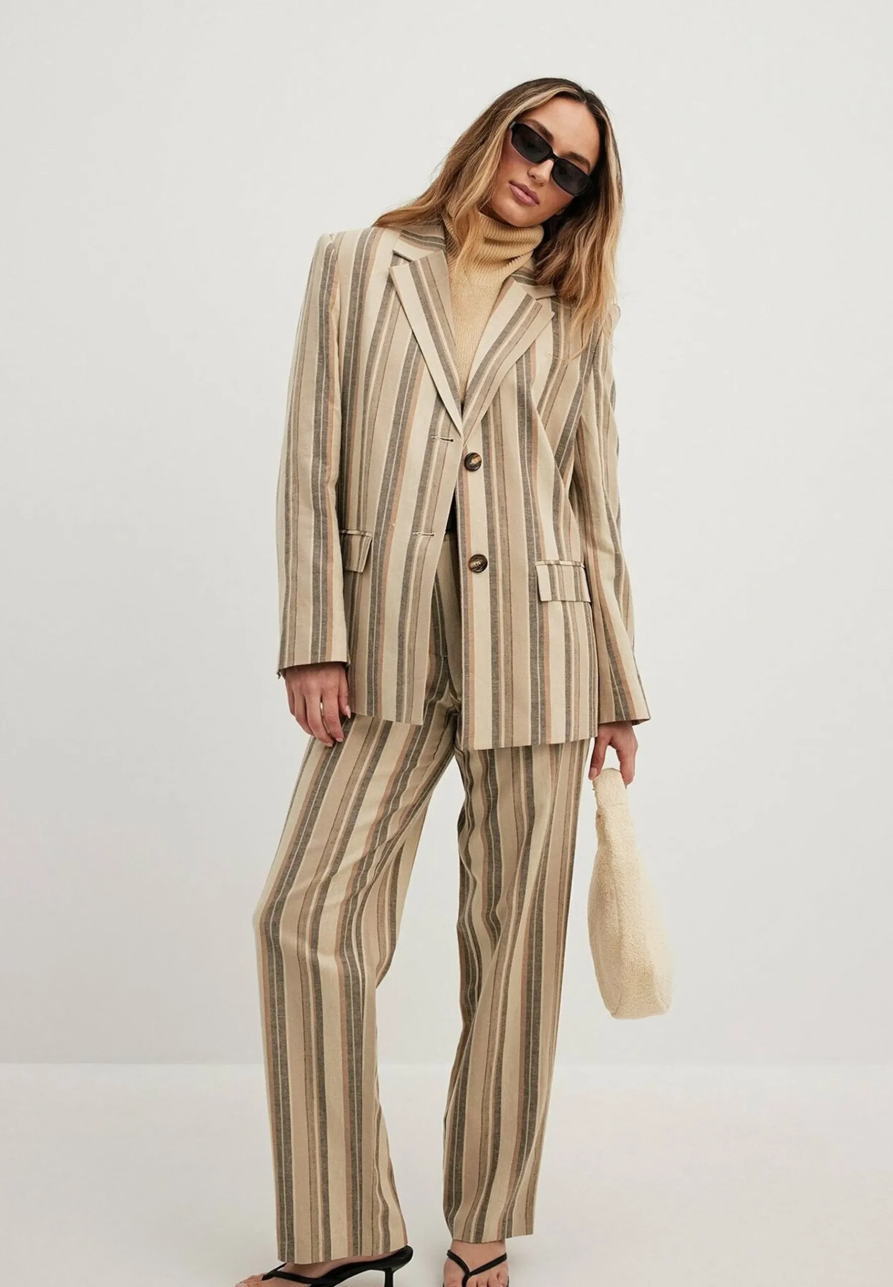 Gestreifter Mit Gerader Passform - Manteau Court|NA-KD Sale