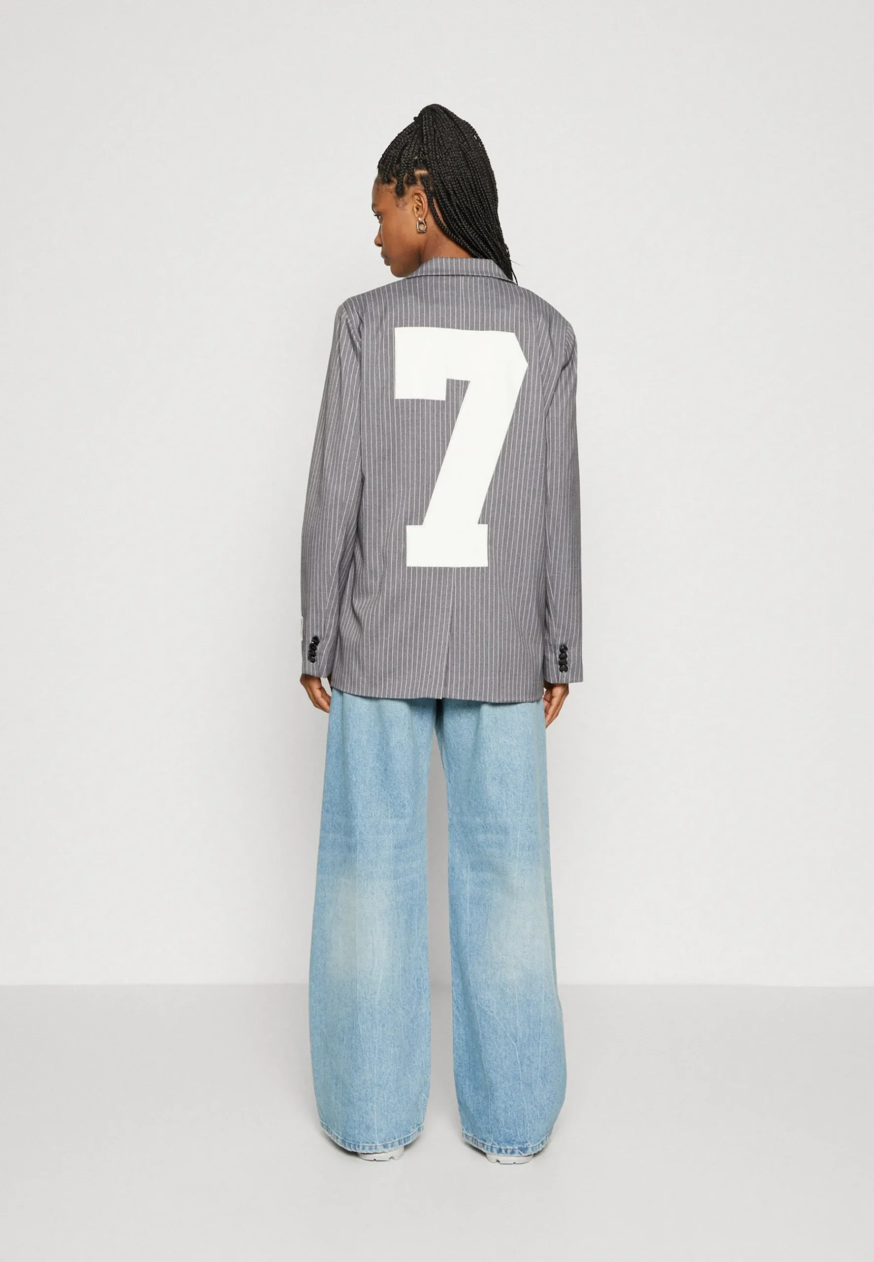 Jesra Stripe Single Breasted Boyfriend - Manteau Court|Colourful Rebel New