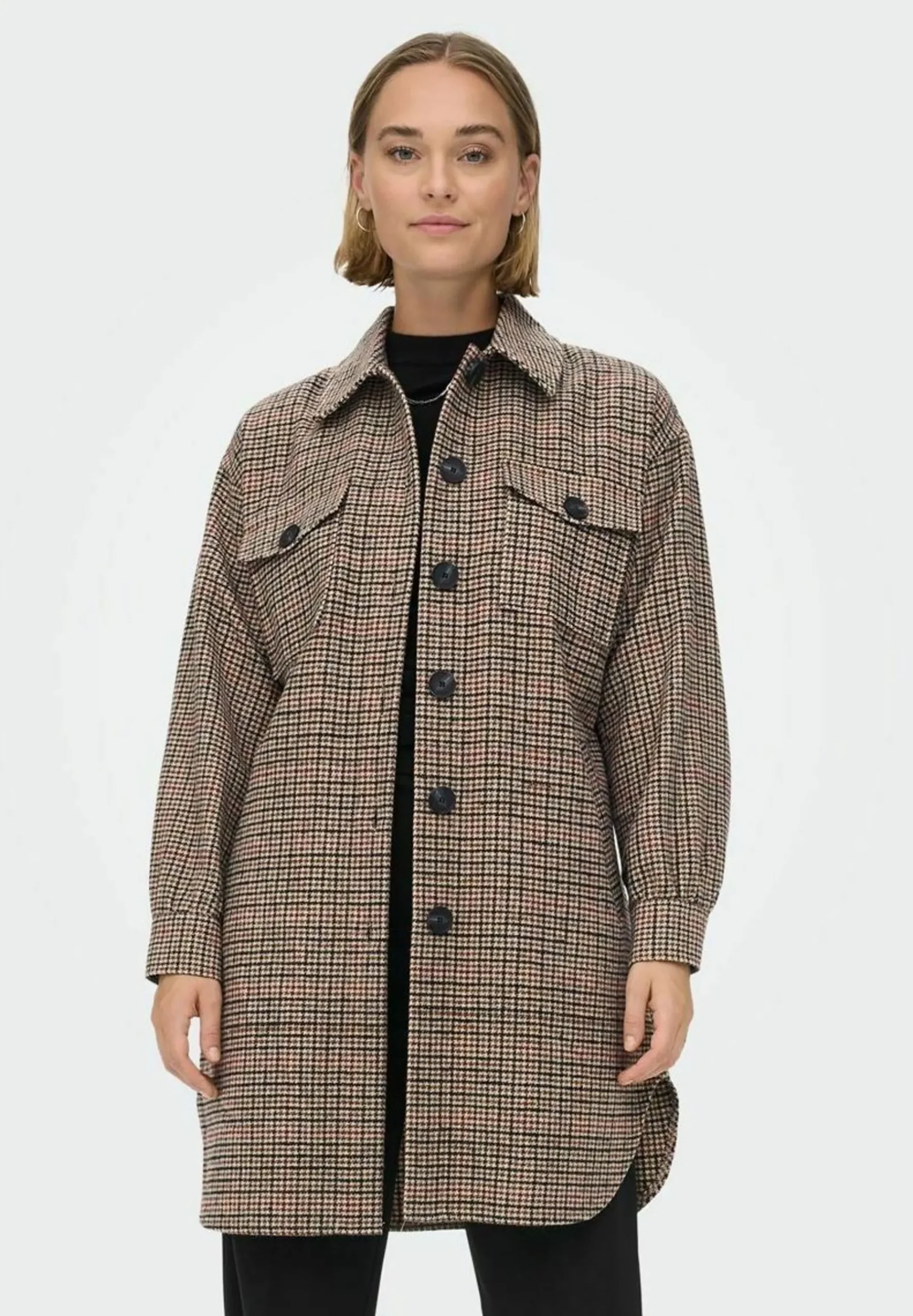 Karierte - Manteau Court|ONLY Clearance