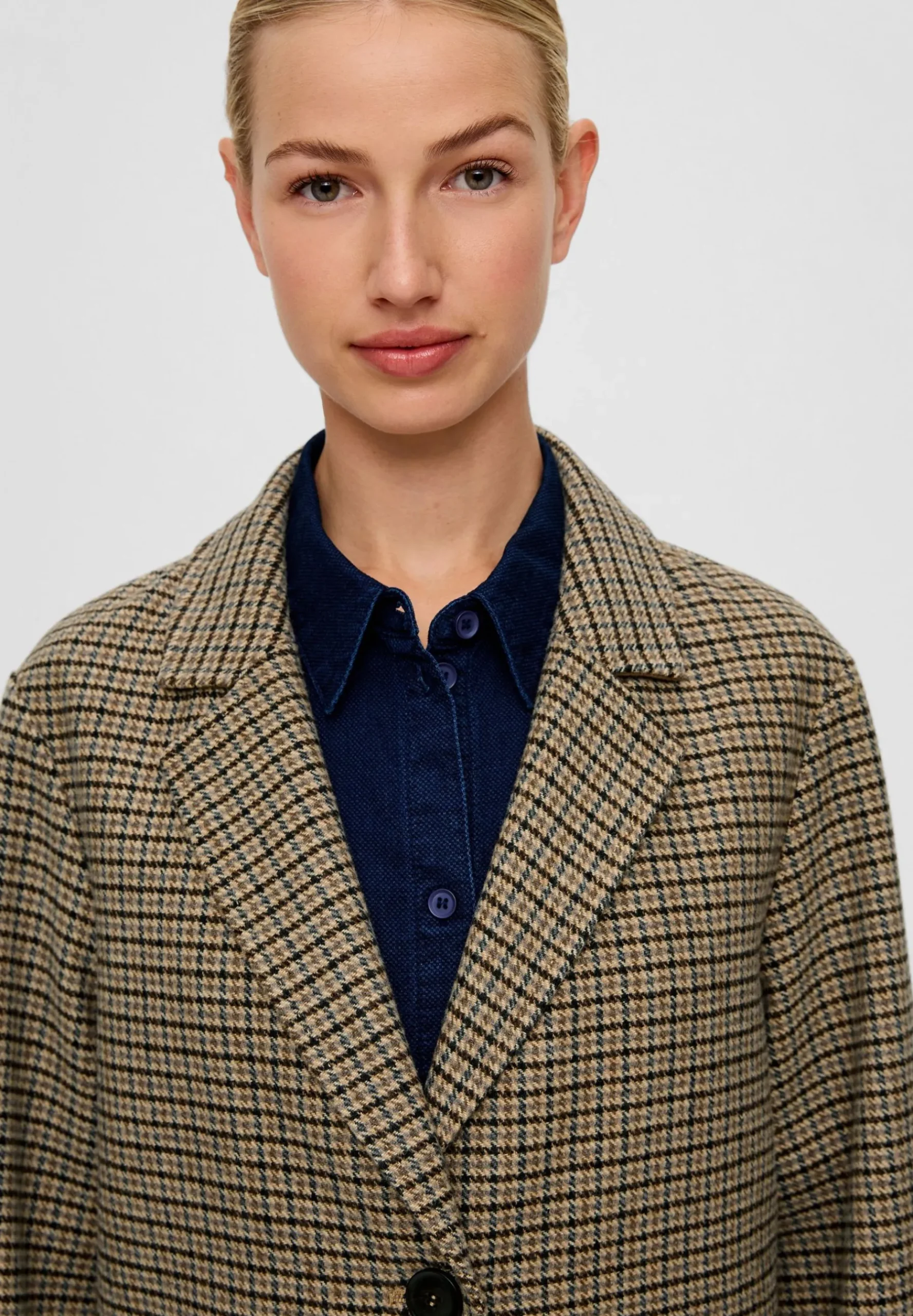 Karierter Mit Anteil - Manteau Classique|s.Oliver Outlet