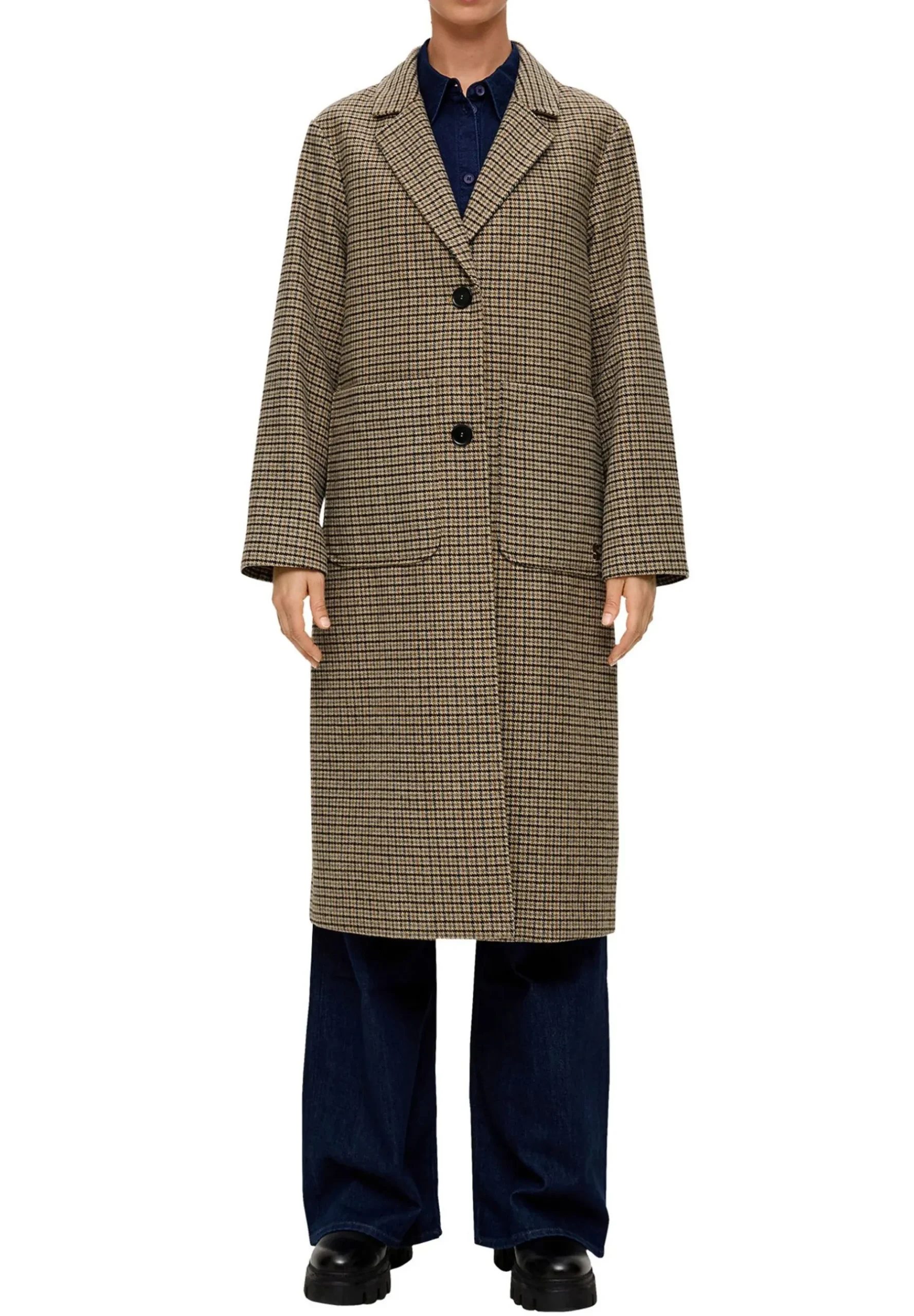 Karierter Mit Anteil - Manteau Classique|s.Oliver Outlet