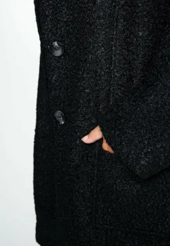 Lange Uni Boucle Ohne - Manteau Court|Paprika Clearance