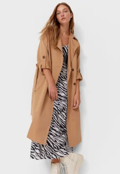 Langer Fliessender - Trench|Stradivarius Flash Sale