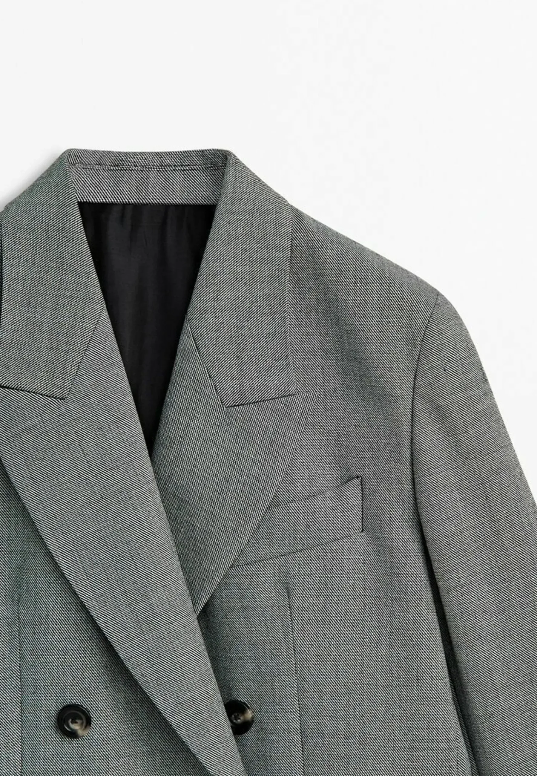 Limited Edition Textured Double Breasted - Manteau Court|Massimo Dutti Online