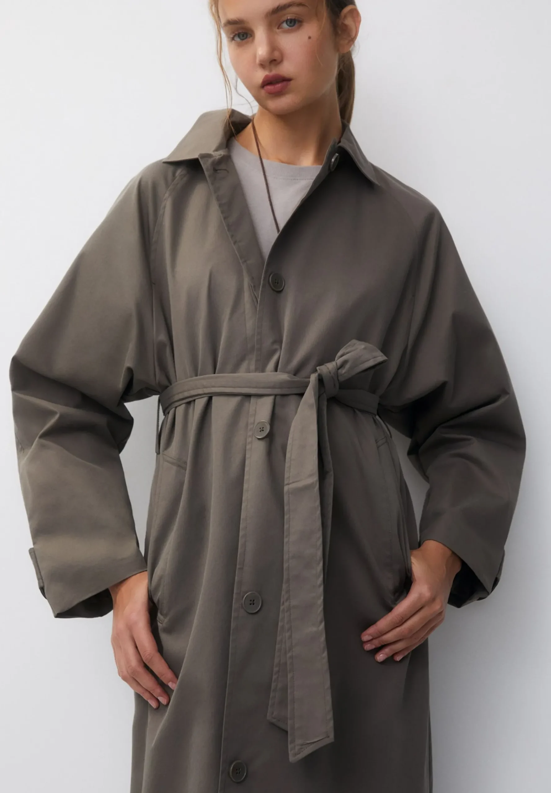 Long Belted - Trench|PULL&BEAR Online