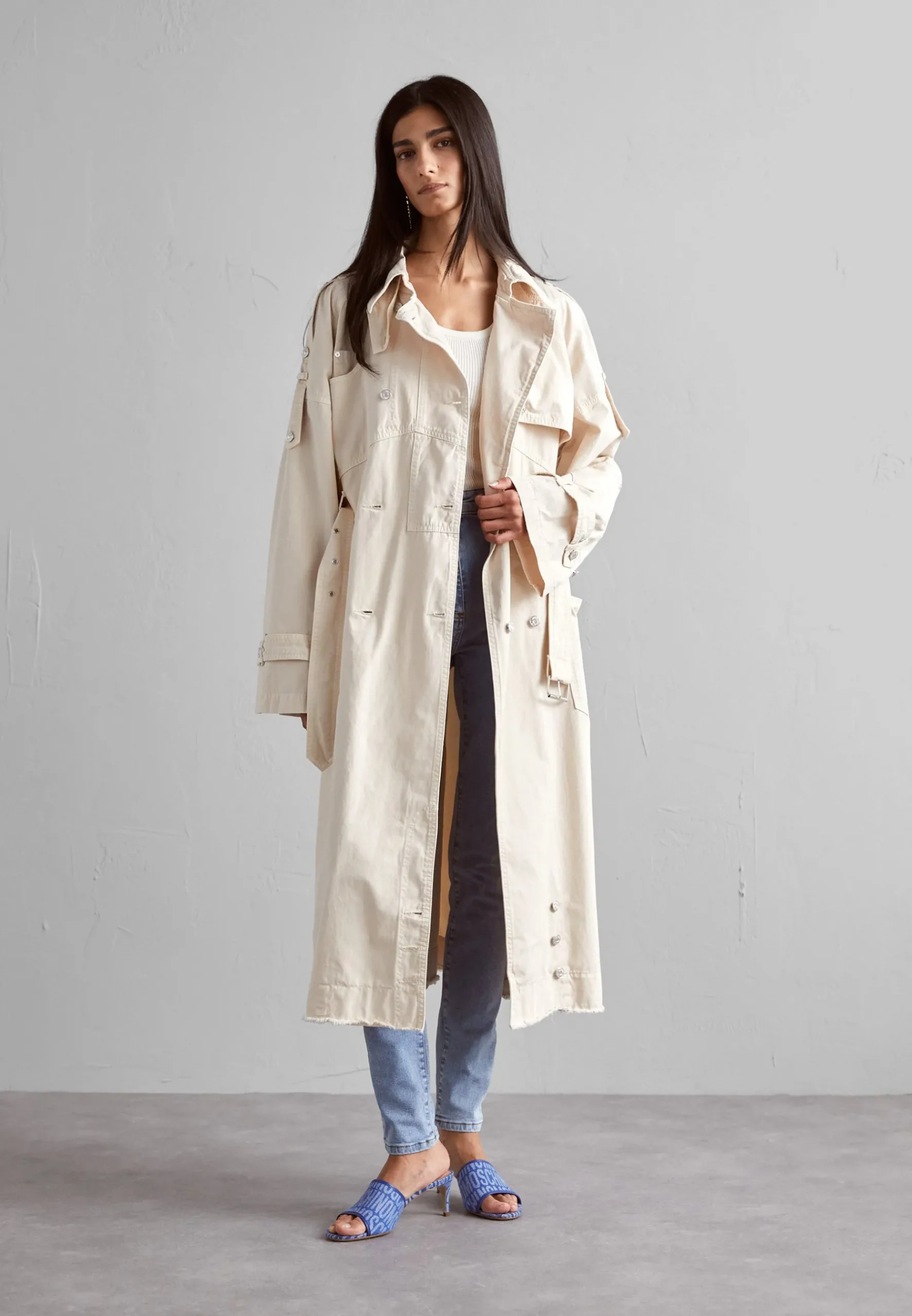 Long Jacket - Trench|MOSCHINO JEANS Cheap