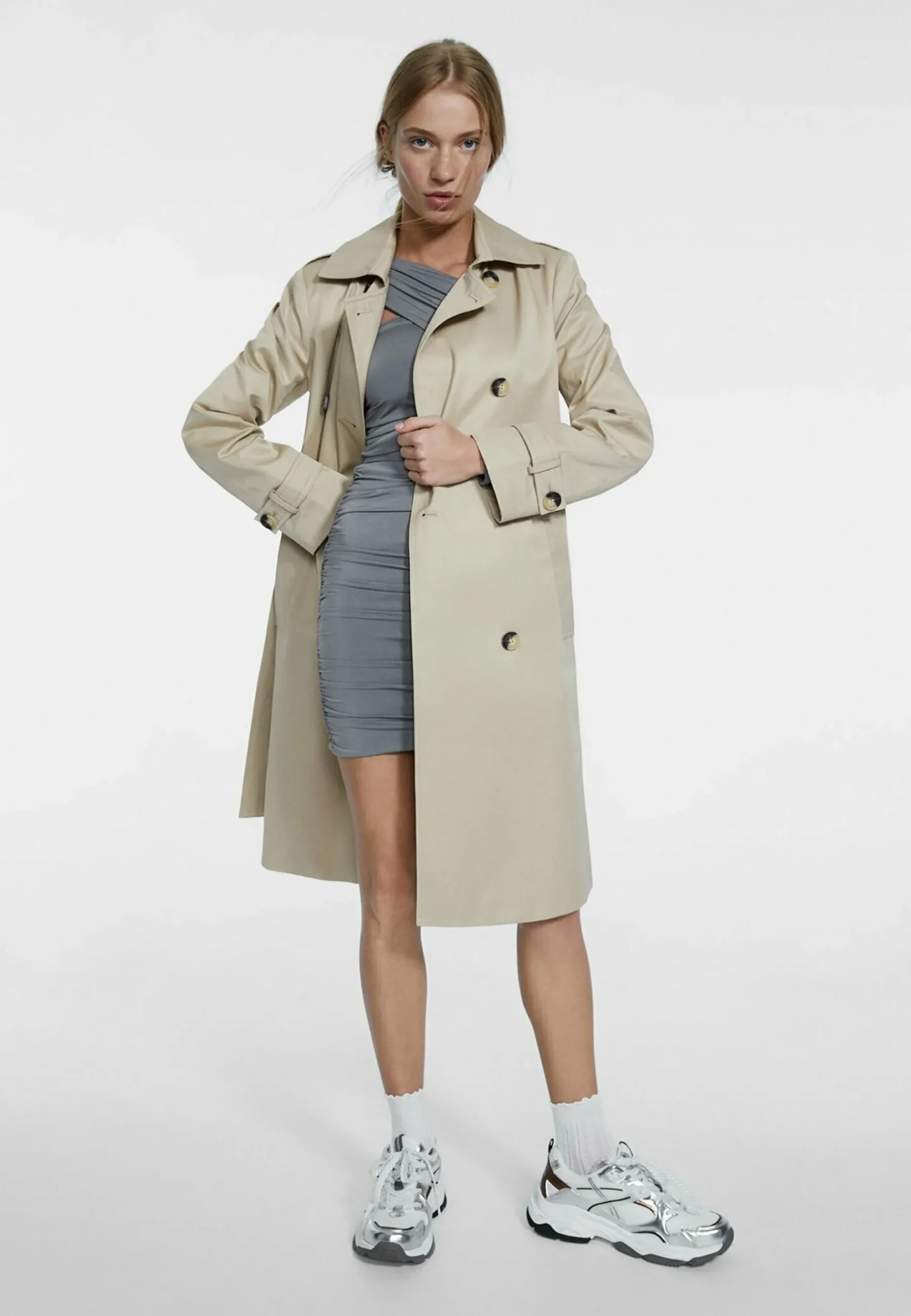 Long Reinforced - Trench|Stradivarius Cheap