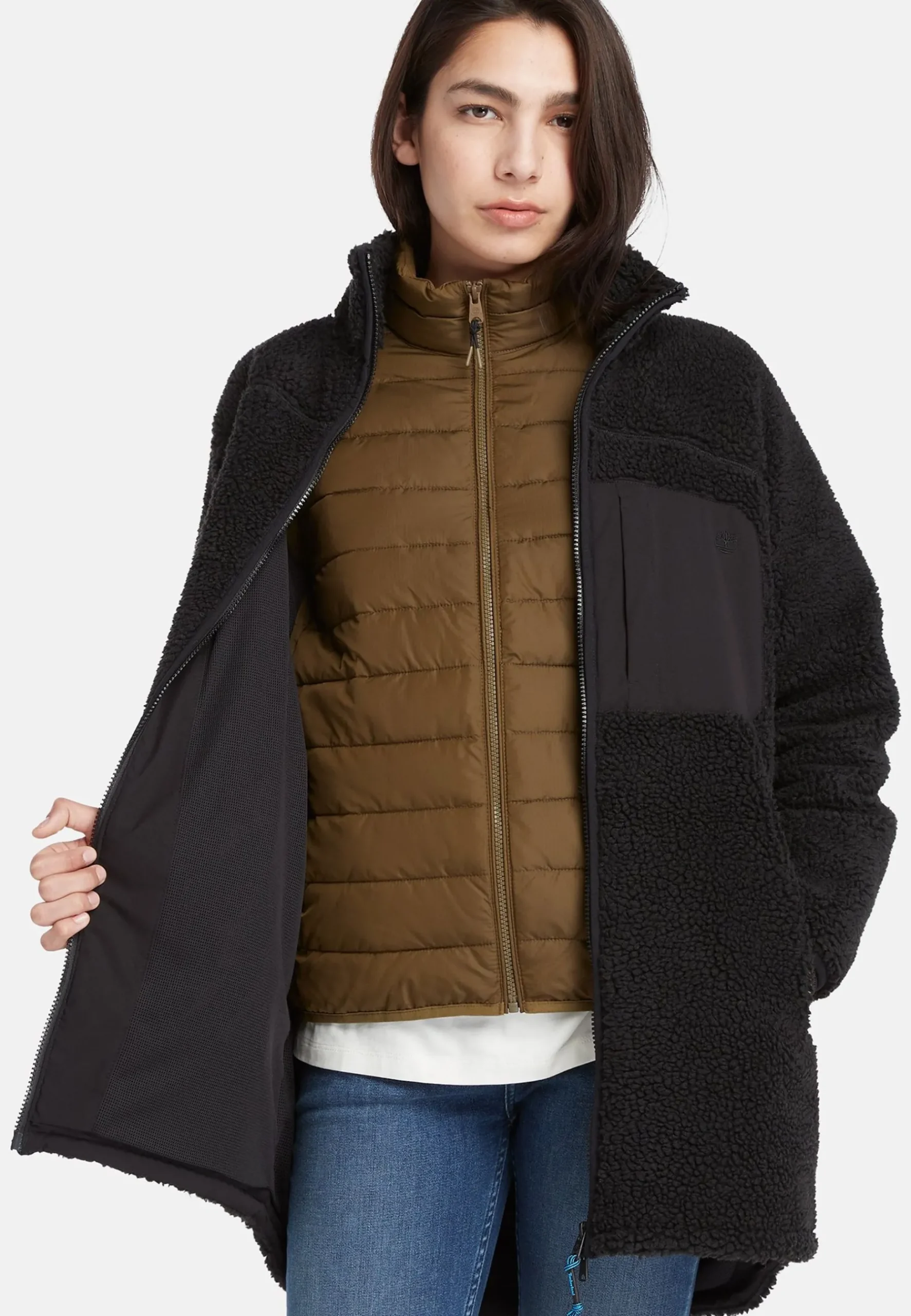 Long Sherpa - Manteau Court|Timberland Online