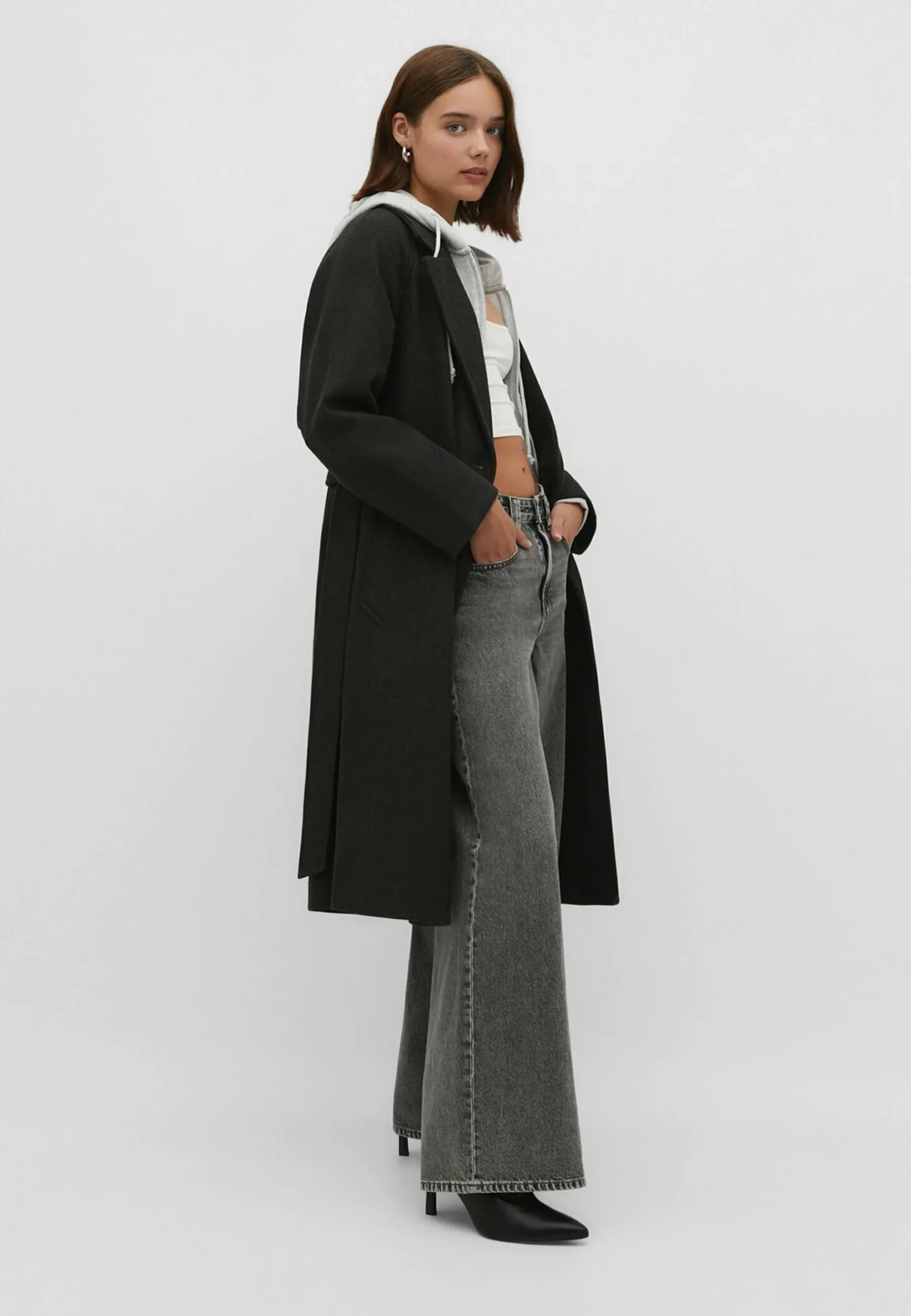 Long Soft-Touch - Trench|Stradivarius Clearance