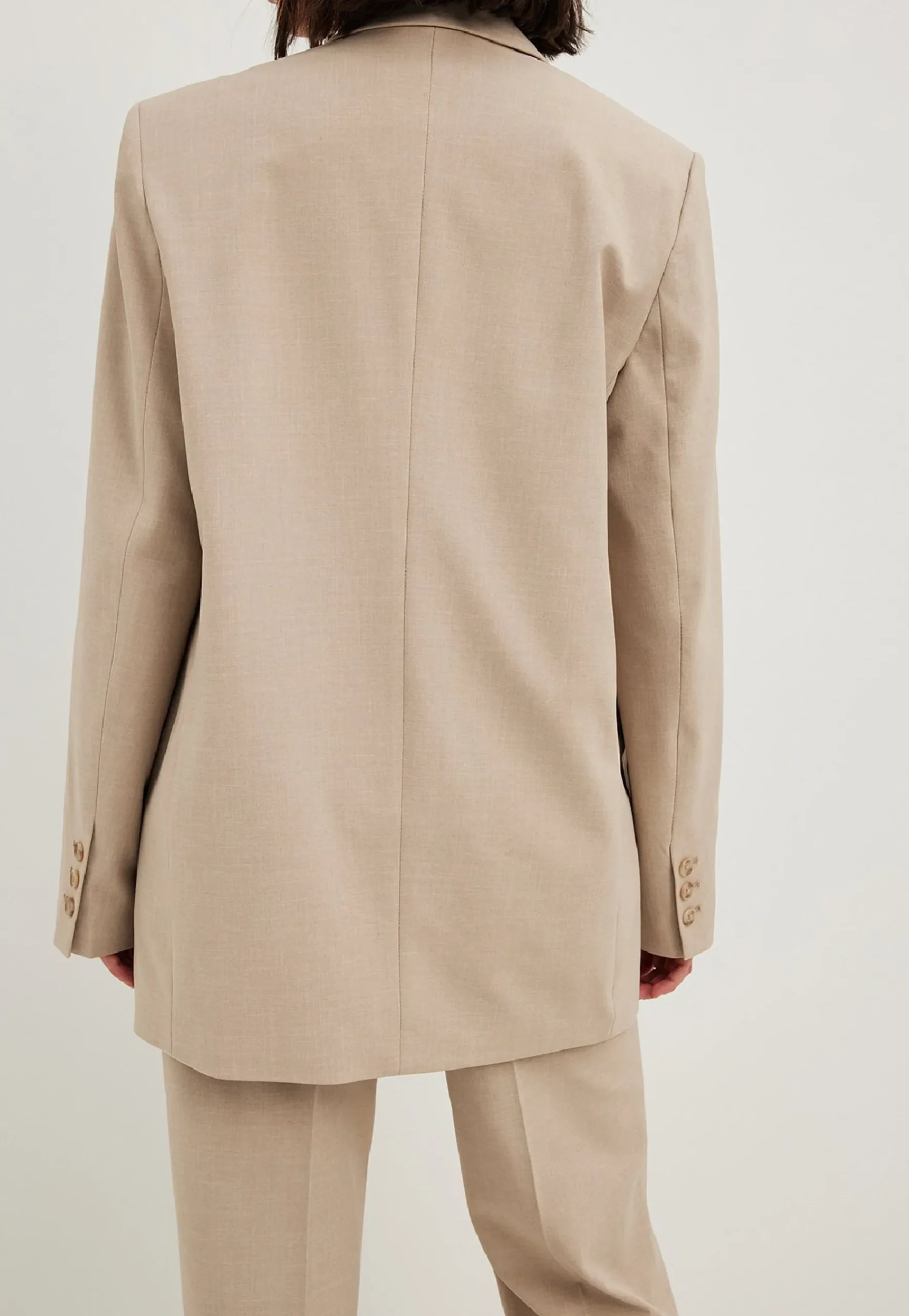 Melange In Oversize Mit Drei Knopfen - Manteau Court|NA-KD Hot